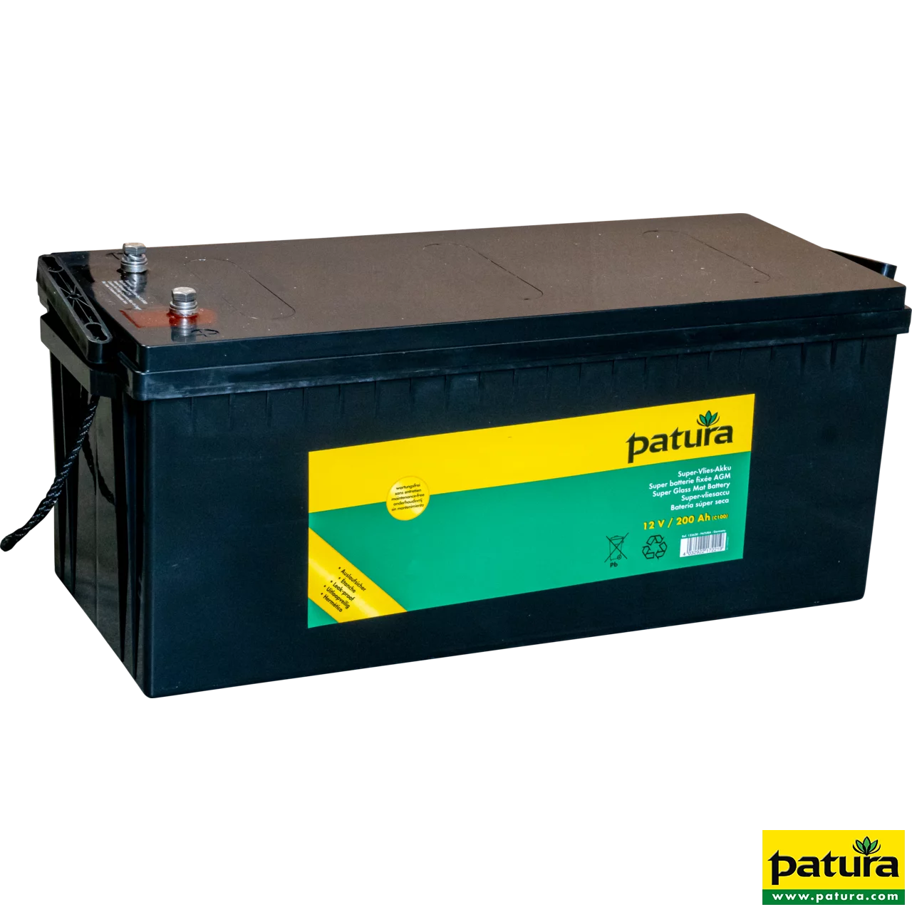 P6000, mit Sicherheitsbox XL, 200 W Solarmodul, 200 Ah Super-Vlies-Akku, Erdstab und Stabilisierungsfuß