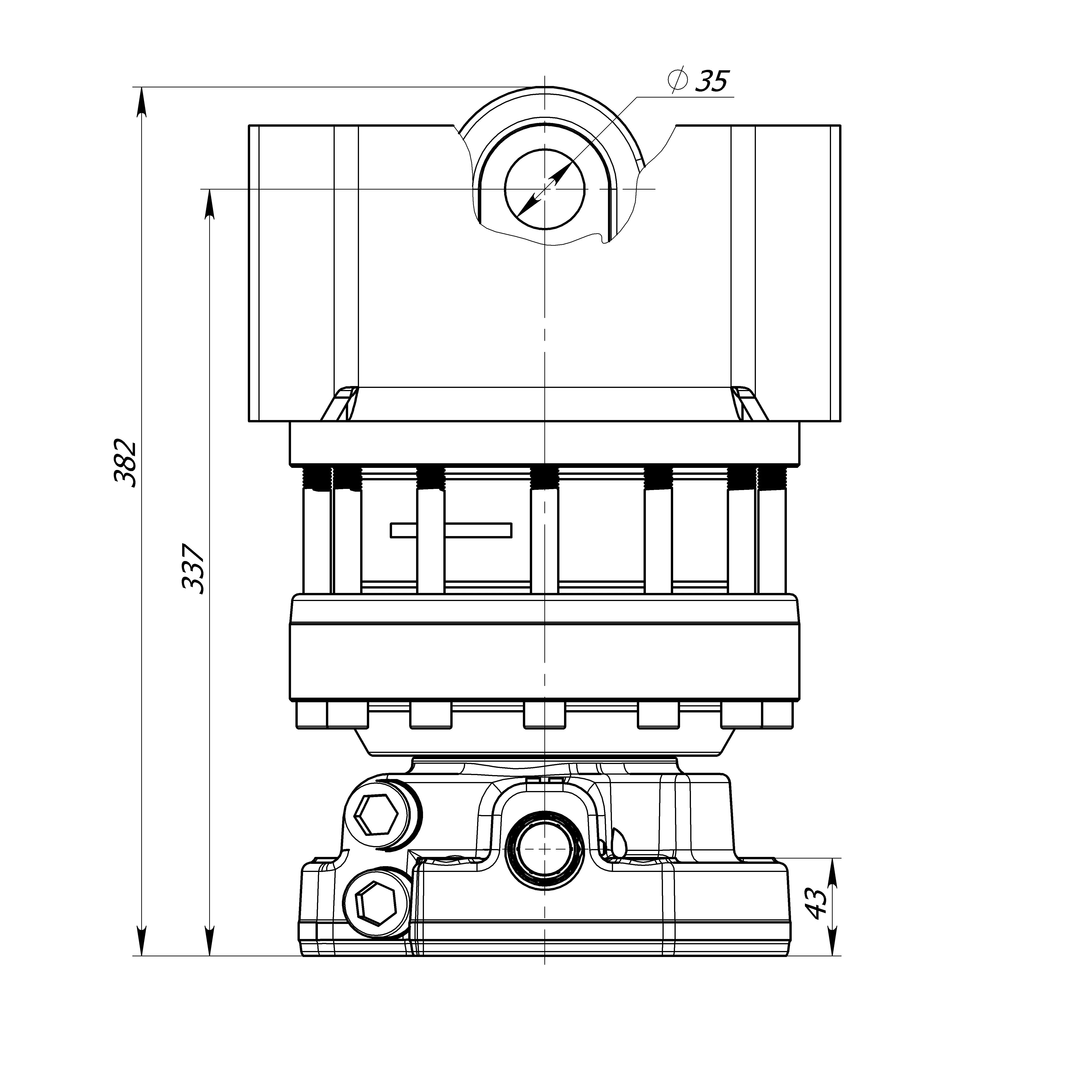Flanschrotator Formiko FHR 10FD1H - Drehmotor 10t für Greifer, Holzgreifer