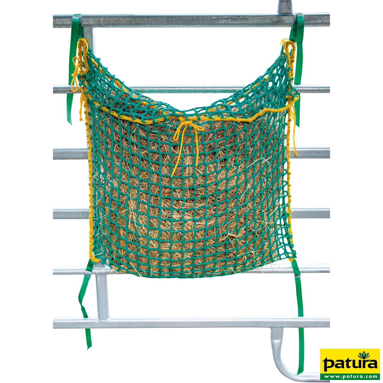 Heunetztasche 1,0 x 0,9 m, komplett Maschenweite 4,5 cm mit Gurtschnellverschlüssen