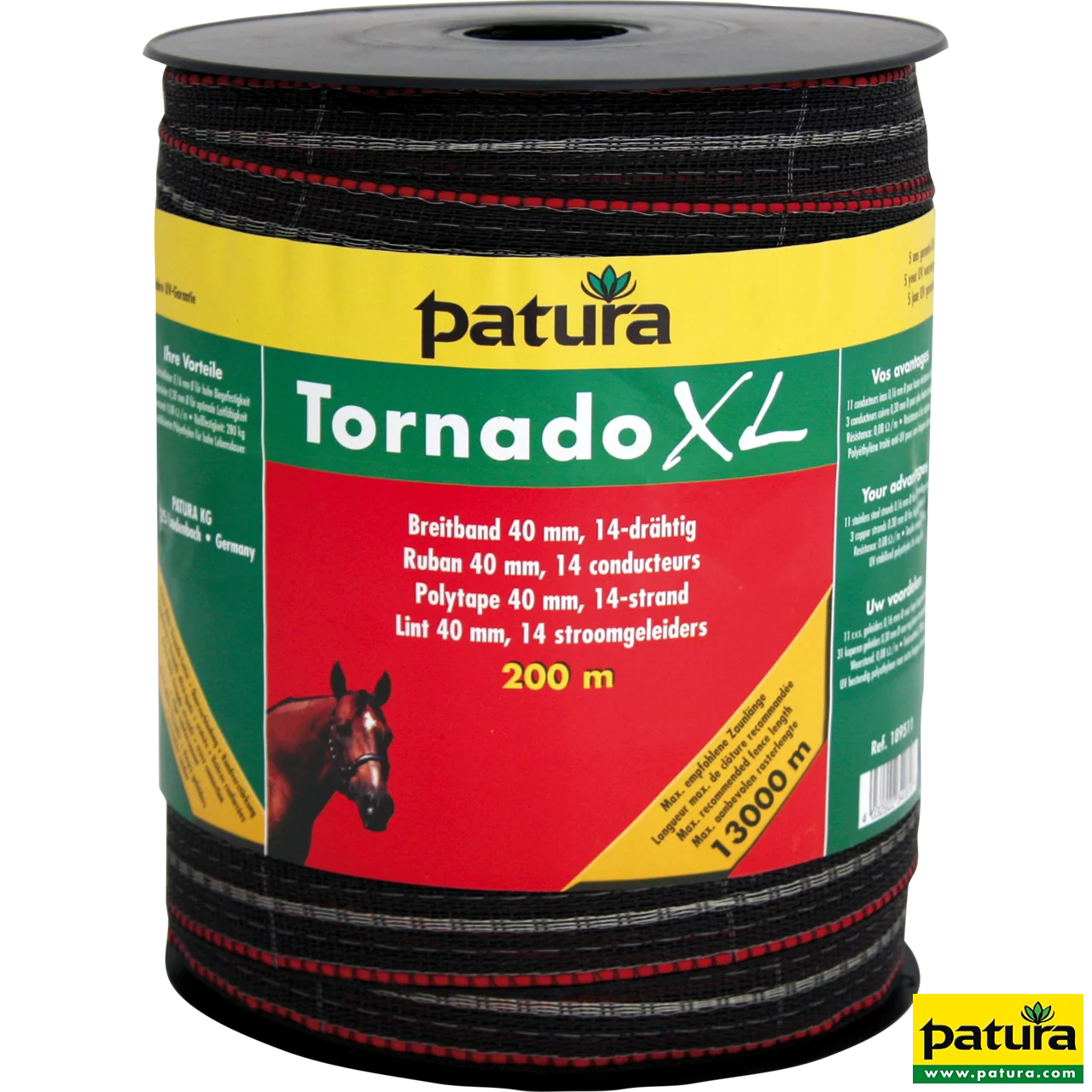 Tornado XL Breitband 40 mm, 200 m Rolle 11 Niro 0,16mm, 3 Cu 0,30mm, braun