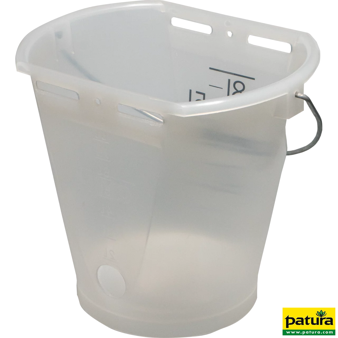 Nuckel-Tränkeeimer 9l transparent ohne Sauger und ohne Ventil