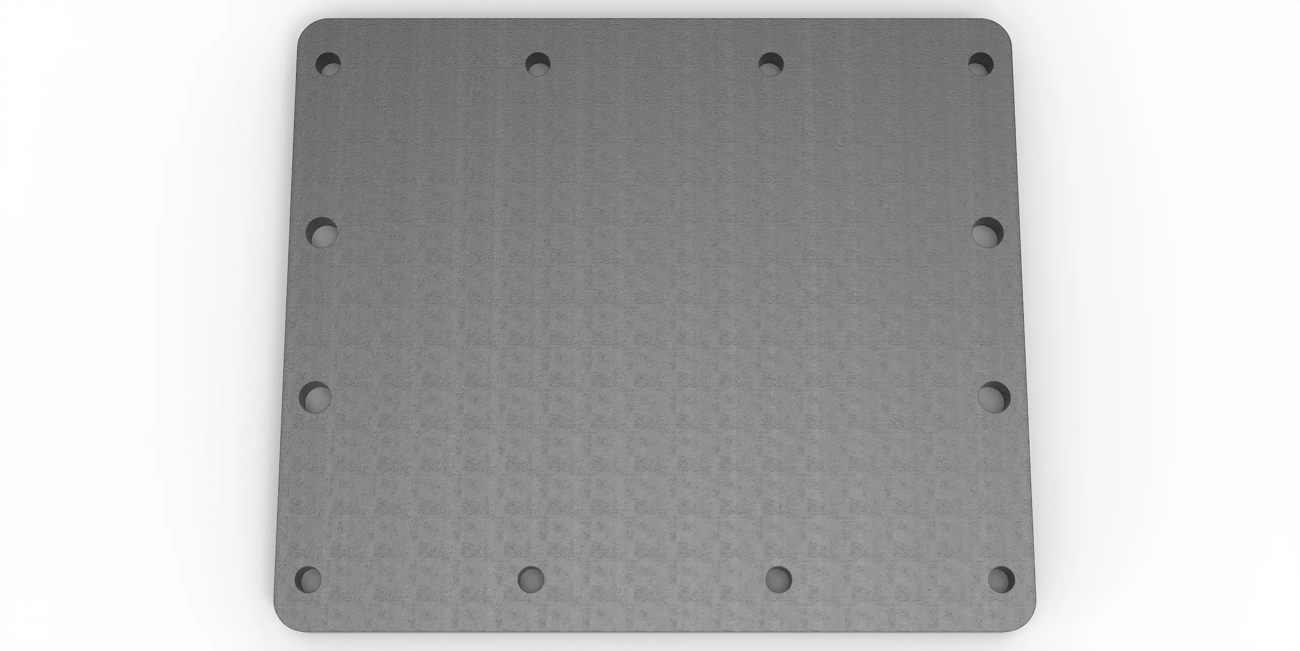 Häner Grundplatte 700x595 t=30 4xd30 8xM27 - Gewinde