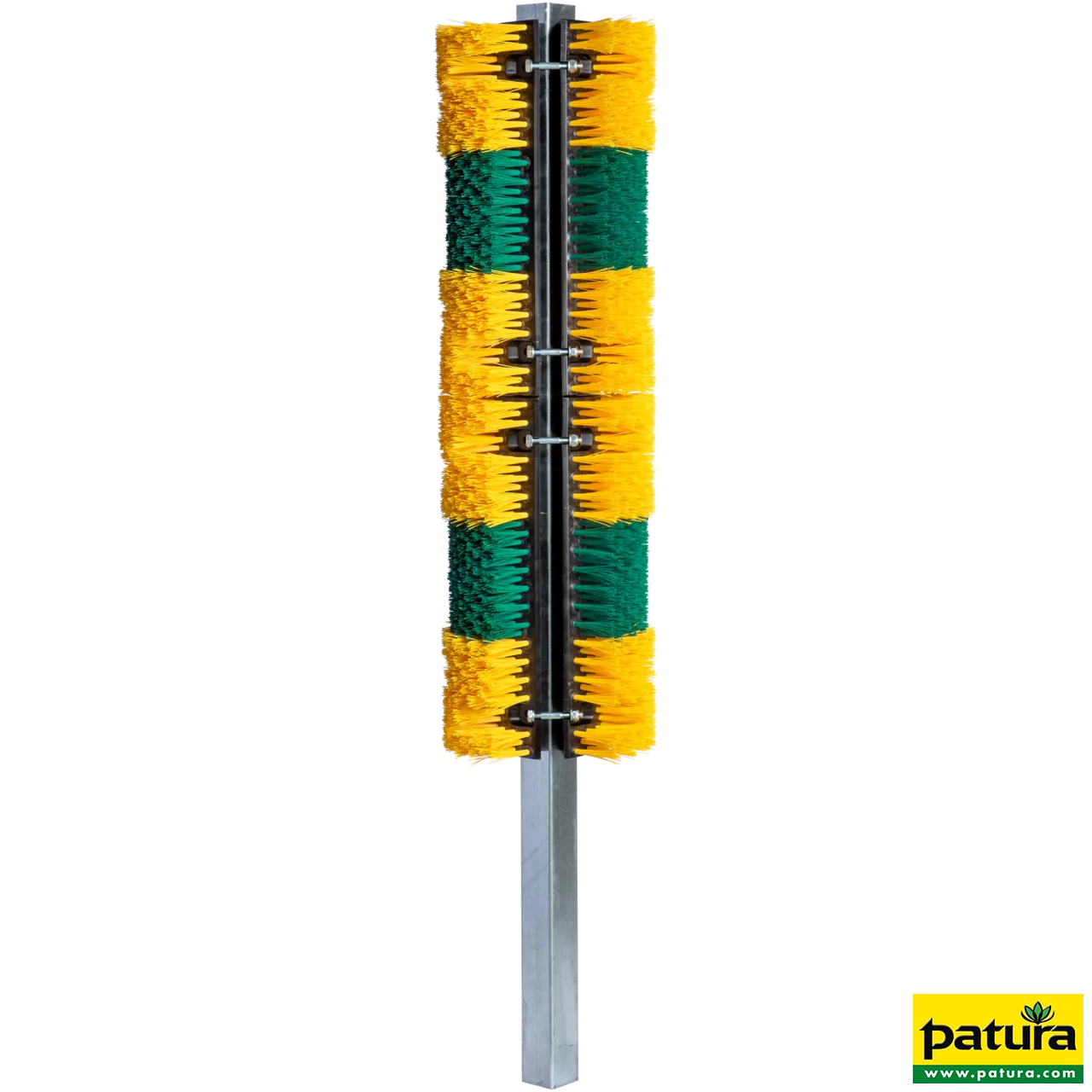 Pfahlbürste Mini 100 x 30 cm inkl. Pfosten 60x60x3 mm, Länge: 1,50 m zum Einbetonieren, feuerverzinkt
