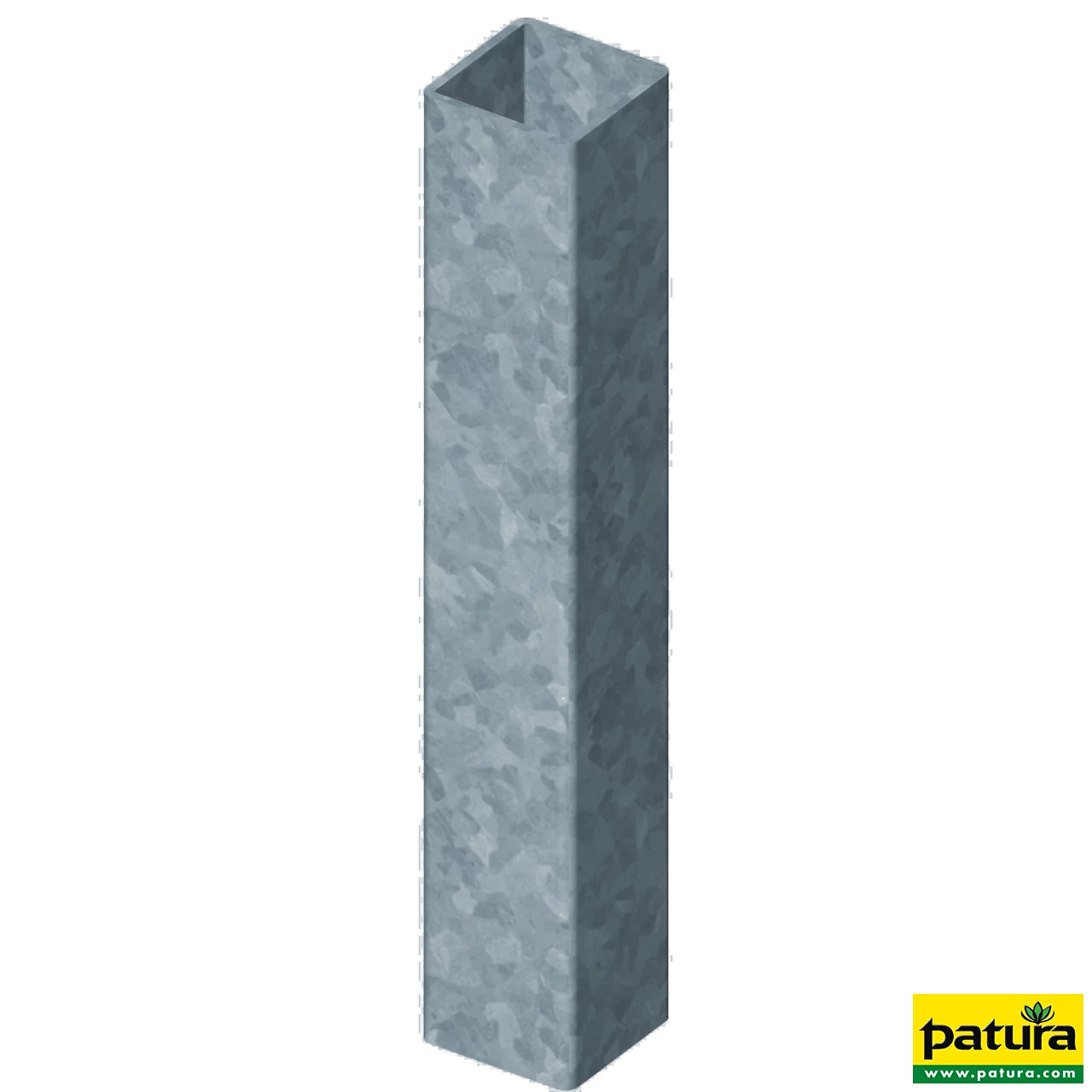 Einbauhülse für Quadratpfosten 40 mm Länge: 30 cm, Auß enmaß  50 x 50 mm