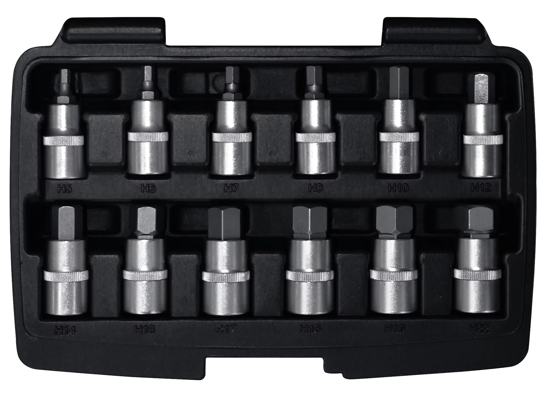 Schraubendreheinsätze, 1/2", Innensechskant, 5-22 mm,12-teilig