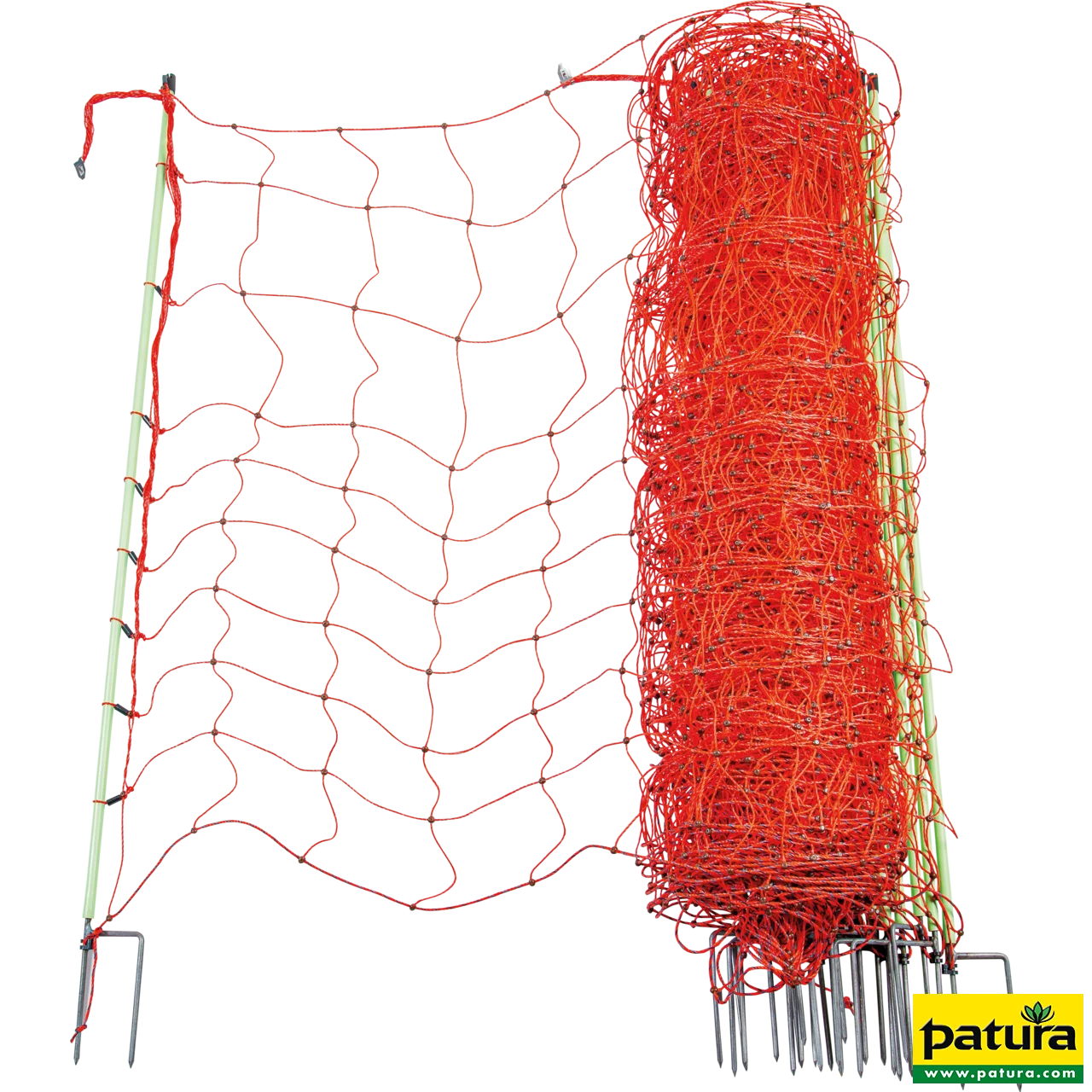 Elektrozaunnetz 120 cm hoch, mit Doppelspitze, 50 m