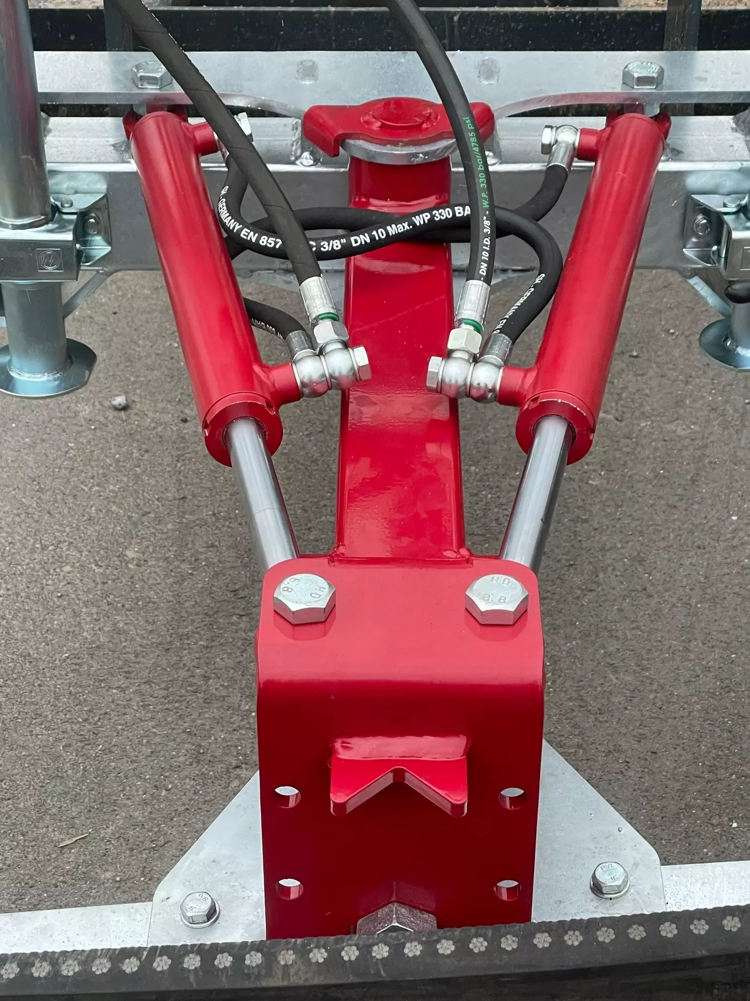 Schmutzschieber Joma-Tech, hydr. schwenkbar mit Euroaufnahme, verzinkt 2550mm