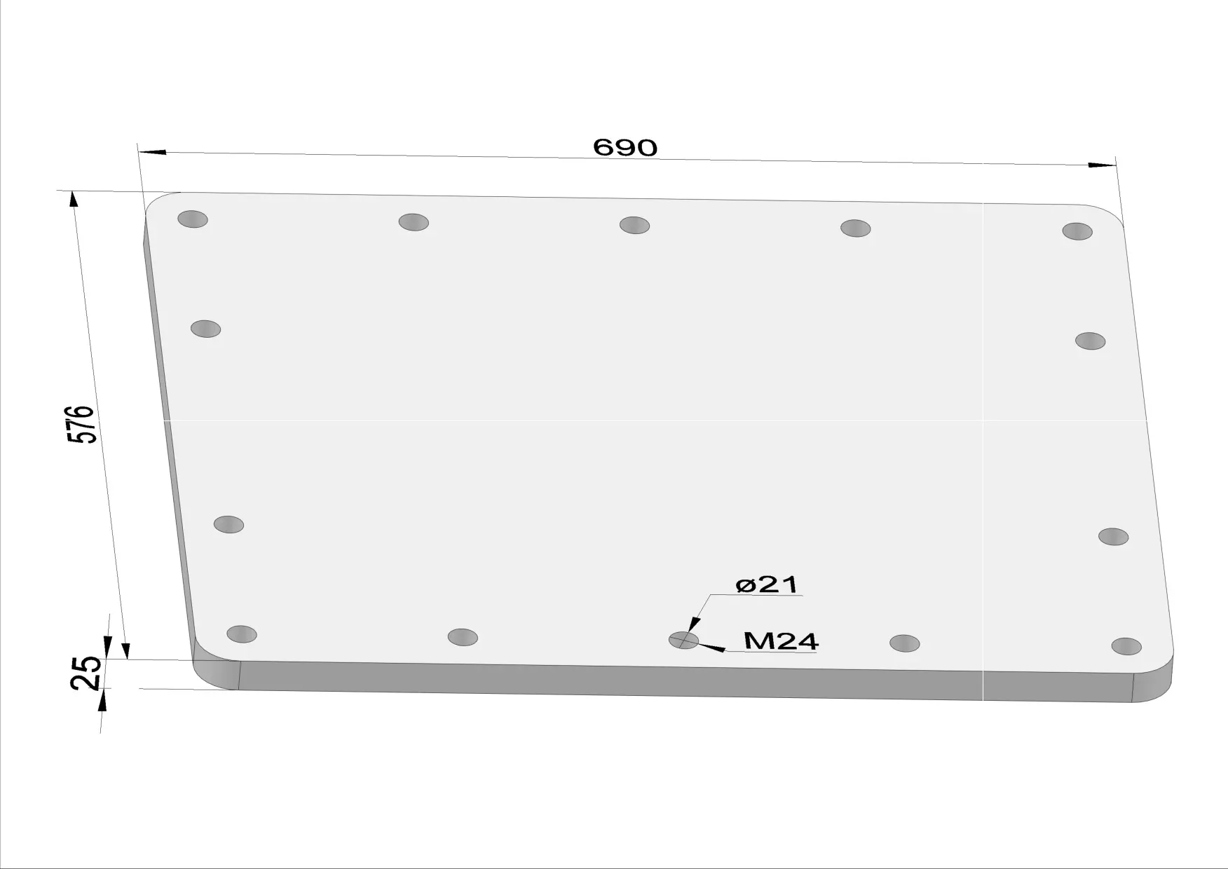 Häner Grundplatte HMS12_18 - Gewinde