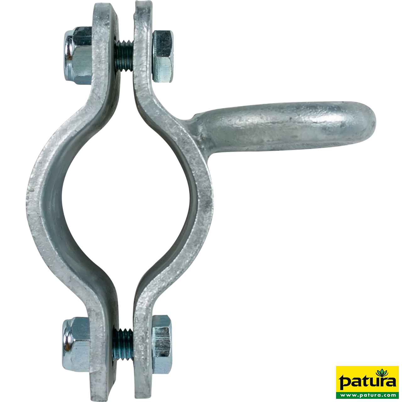 Schelle d=60 mm, 1 Riegelhalter leicht, vz, (für leichte Tore)