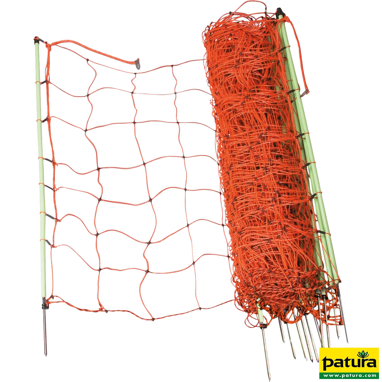 Elektrozaunnetz, 90 cm hoch, mit Einzelspitze, 50 m