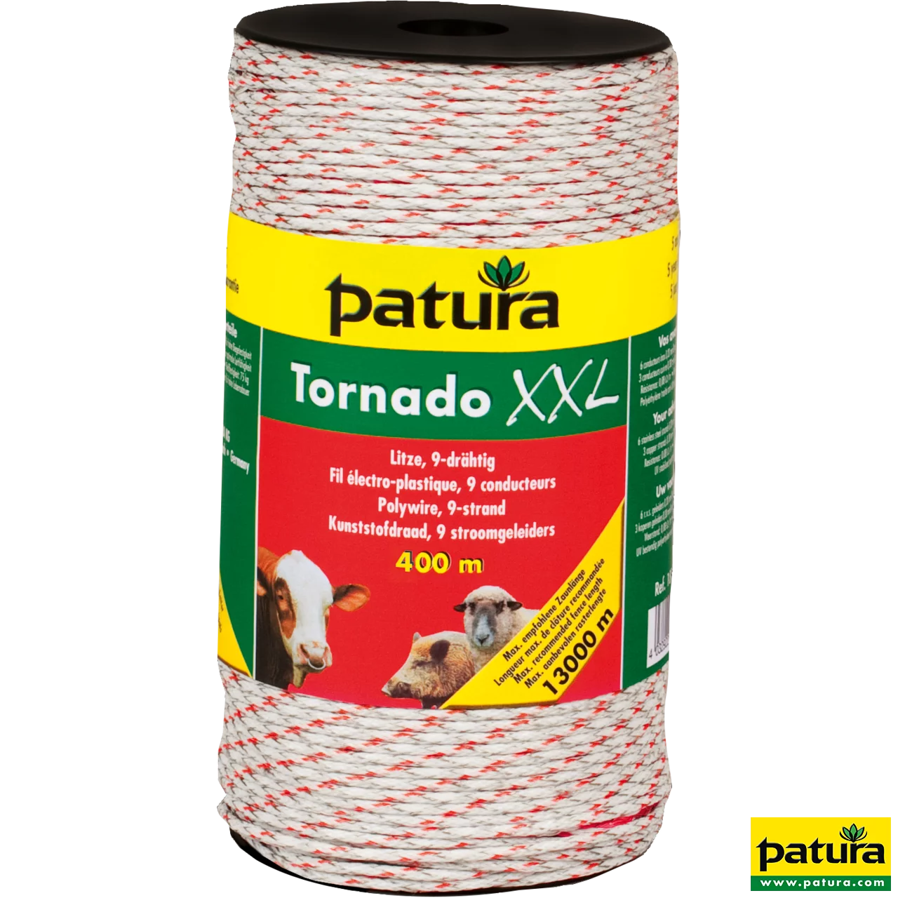 Tornado XXL Litze, 400 m Rolle geflochtene Litze, weiss-rot 6 Niroleiter 0,20mm, 3 Cu-Leiter 0,30mm