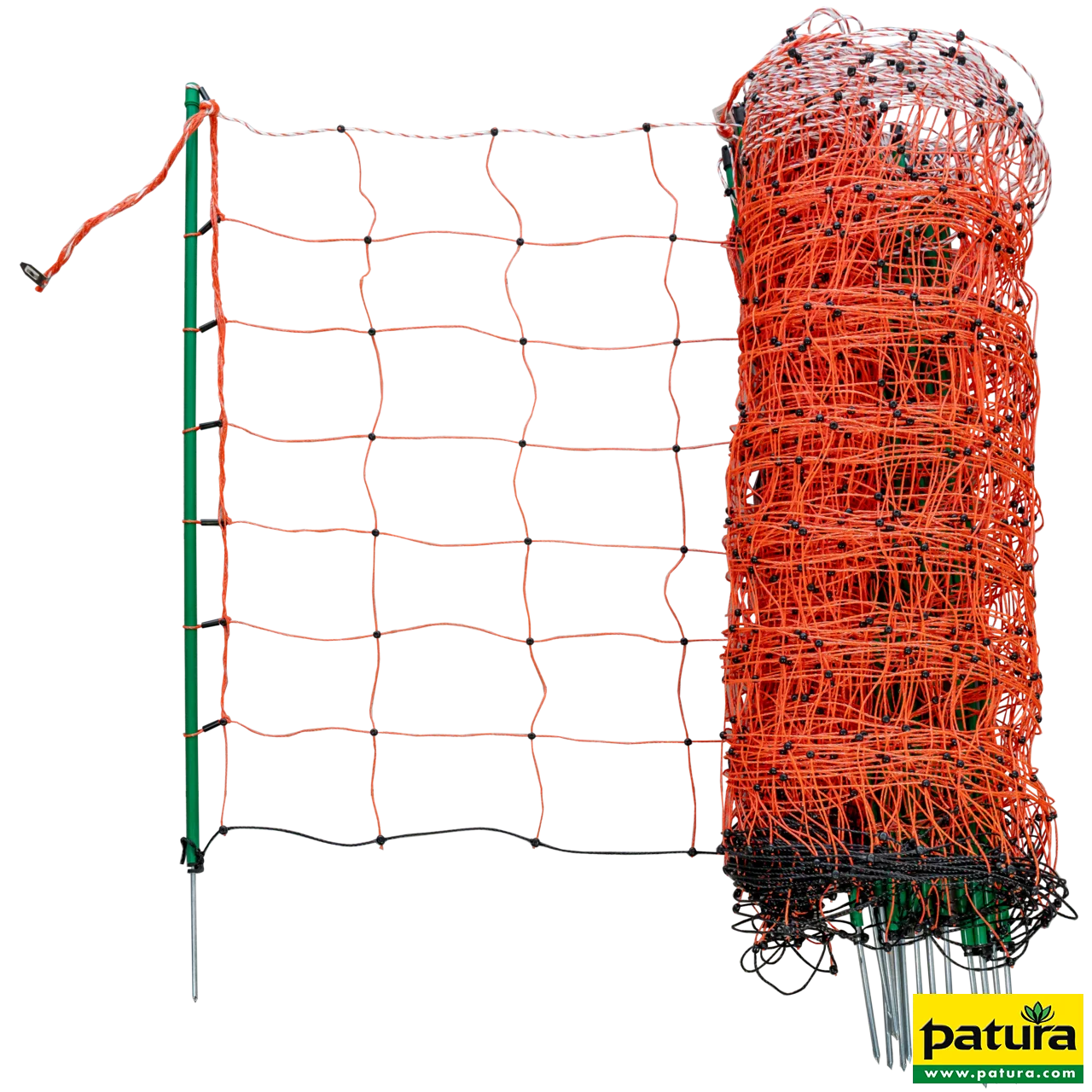 Tornado Elektrozaunnetz orange, h=90 cm Einzelspitze, 50 m