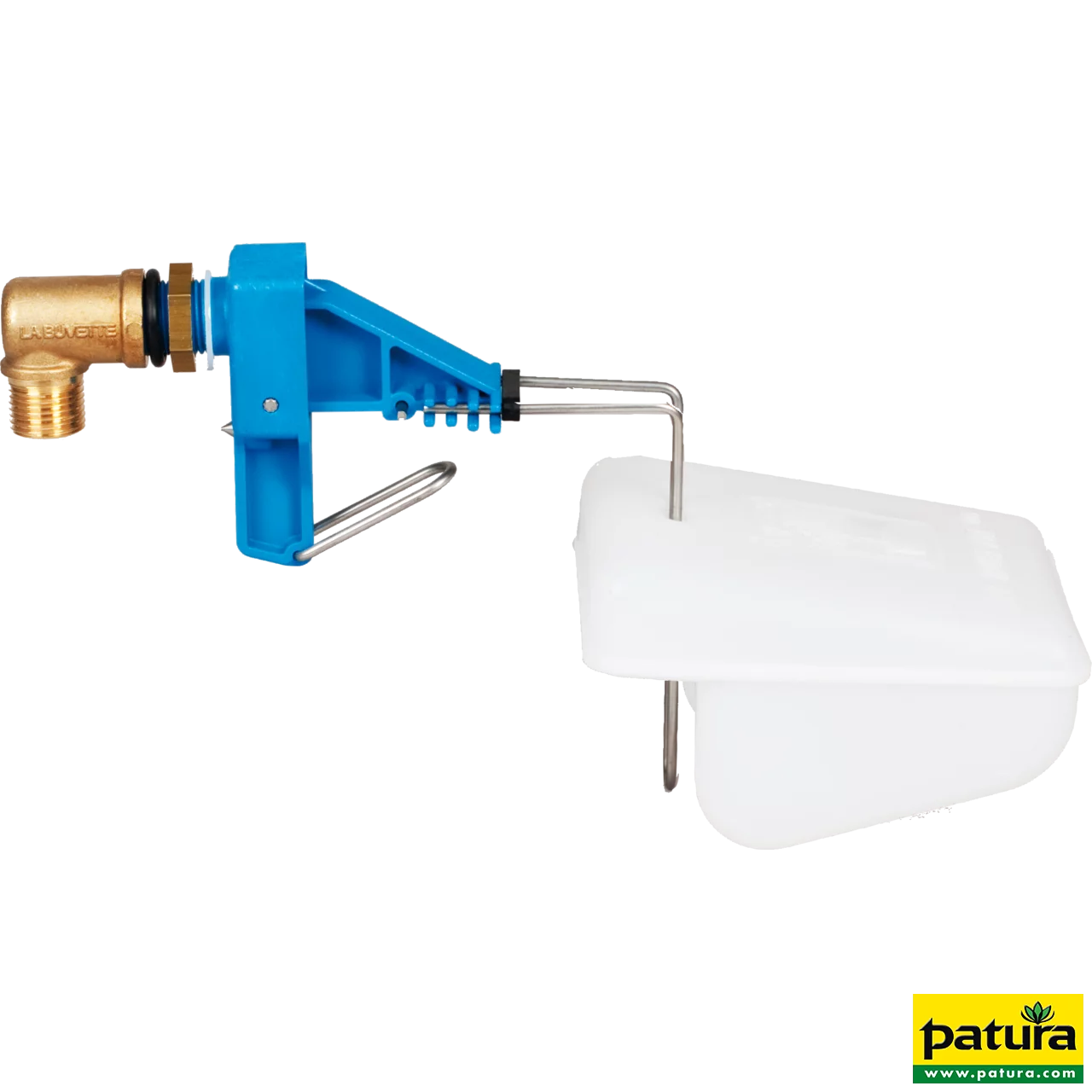 Niederdruckventil (blau) mit Schwimmer, Anschluß  1/2" oder 3/4" (inkl. Adapter)