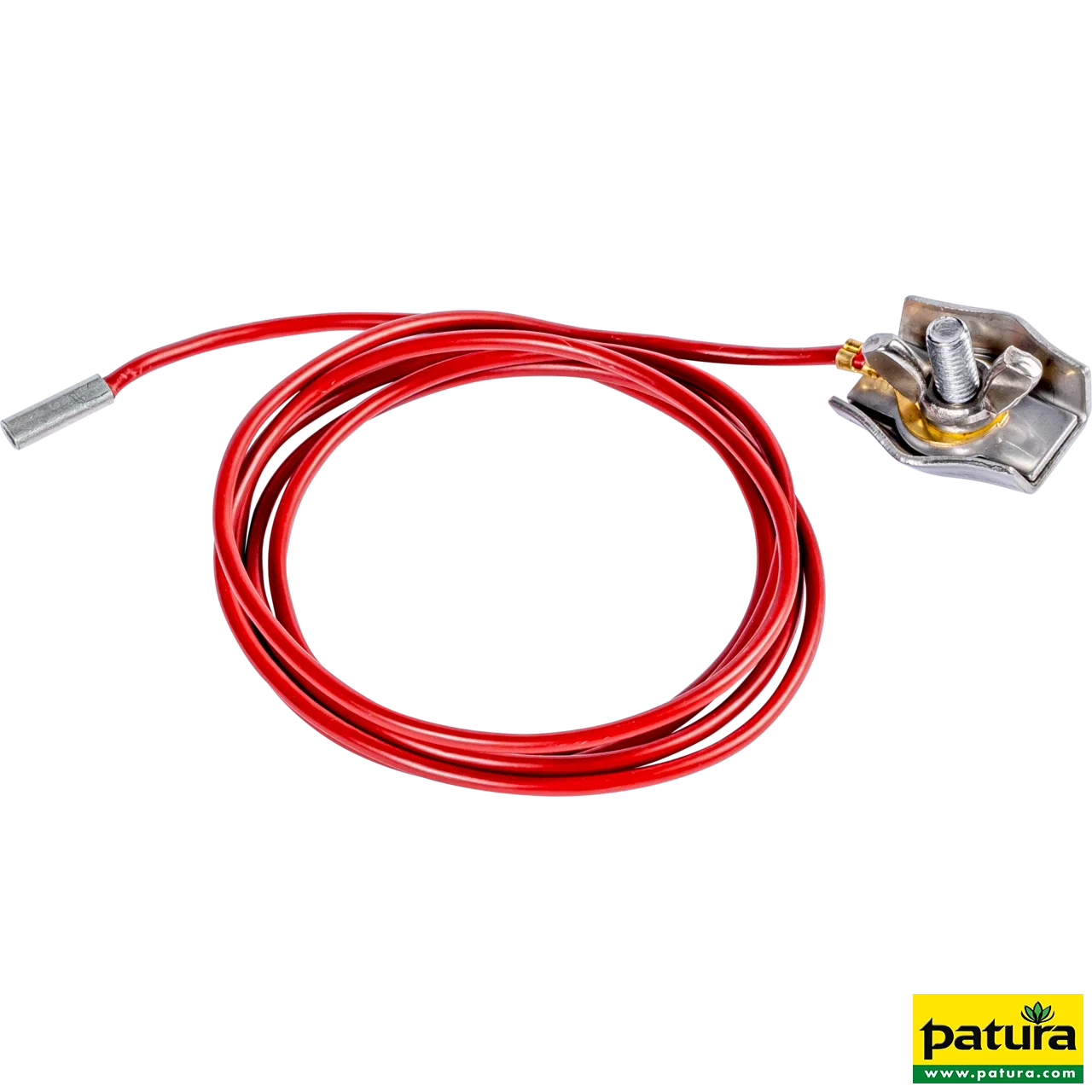 Zaunanschluß kabel Seil, mit Edelstahlseilklemme 3 mm Stift (1 Stück / Pack)