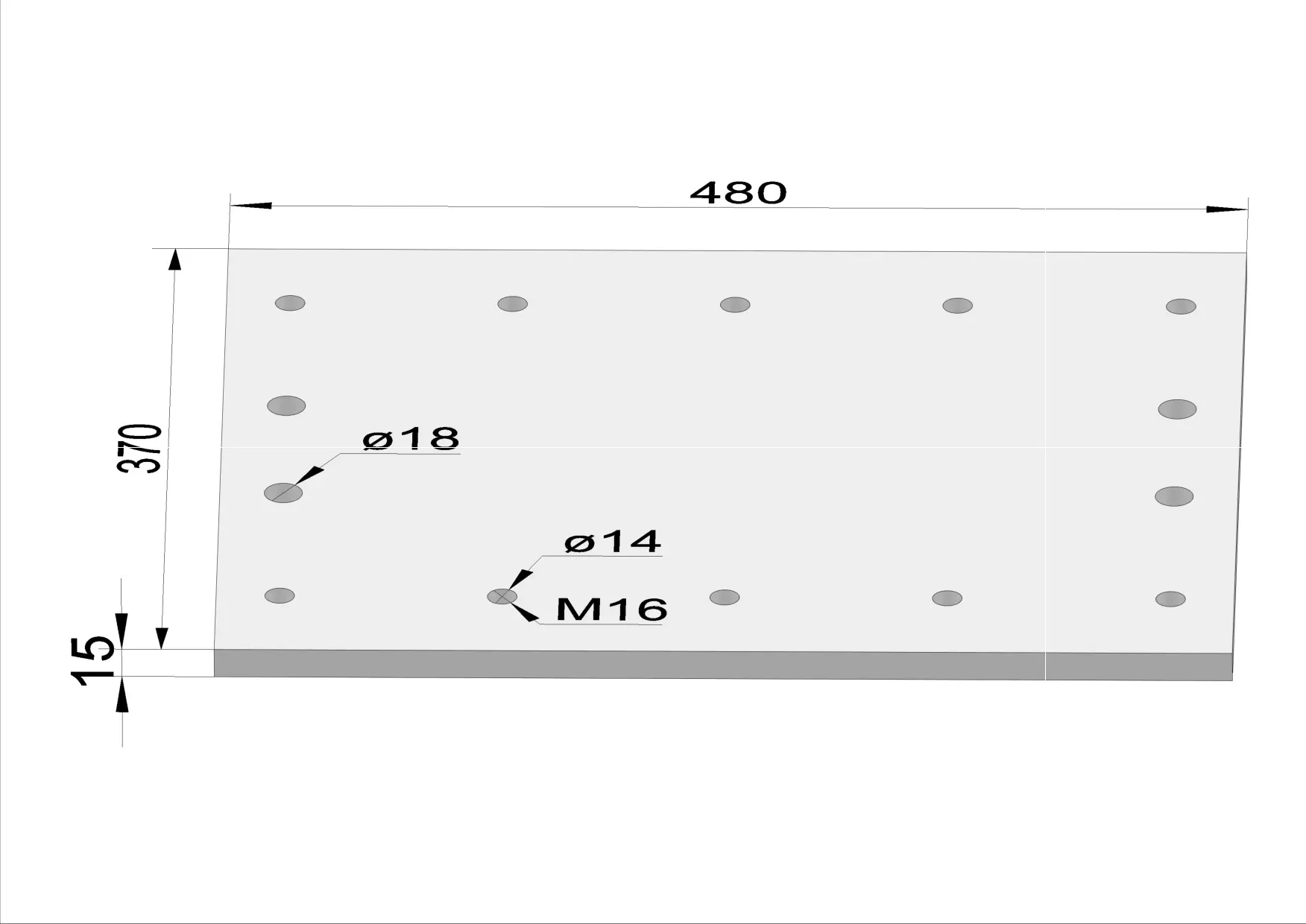 Häner Grundplatte Betonmischschaufel Bagger Gewinde