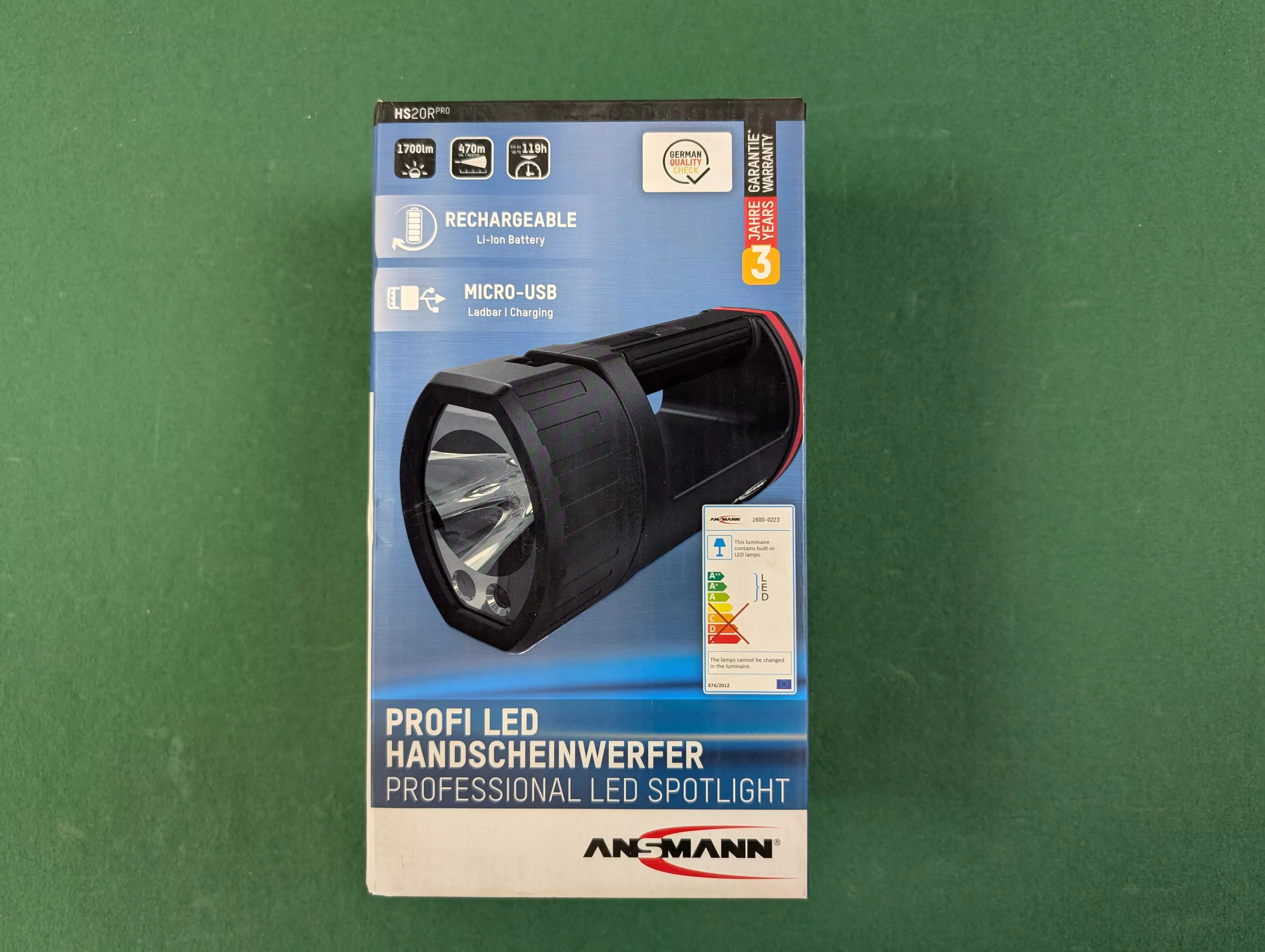 ANSMANN Profi Led Handscheinwerfer HS20R pro