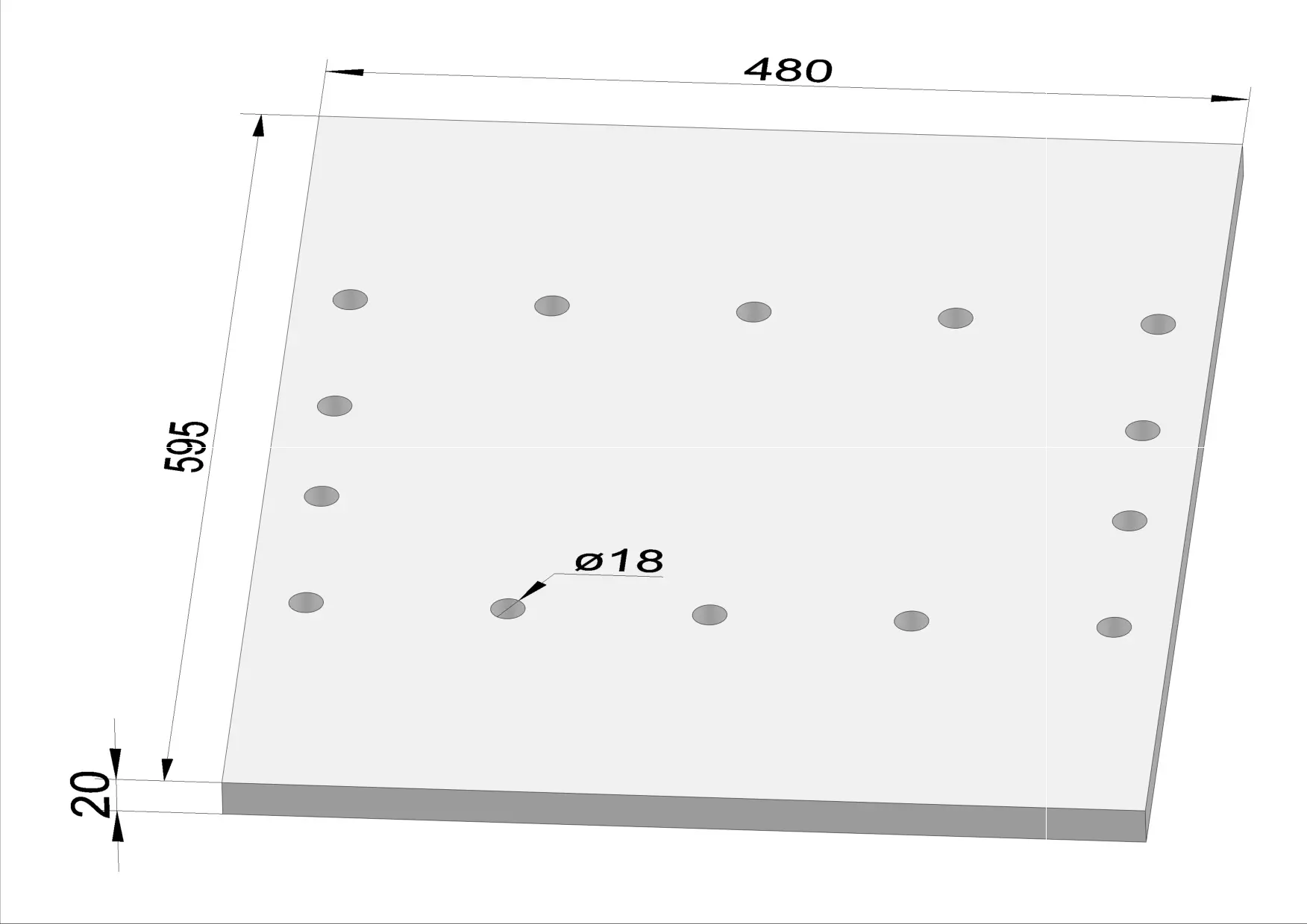 Häner Grundplatte Betonmischschaufel Bagger Groß
