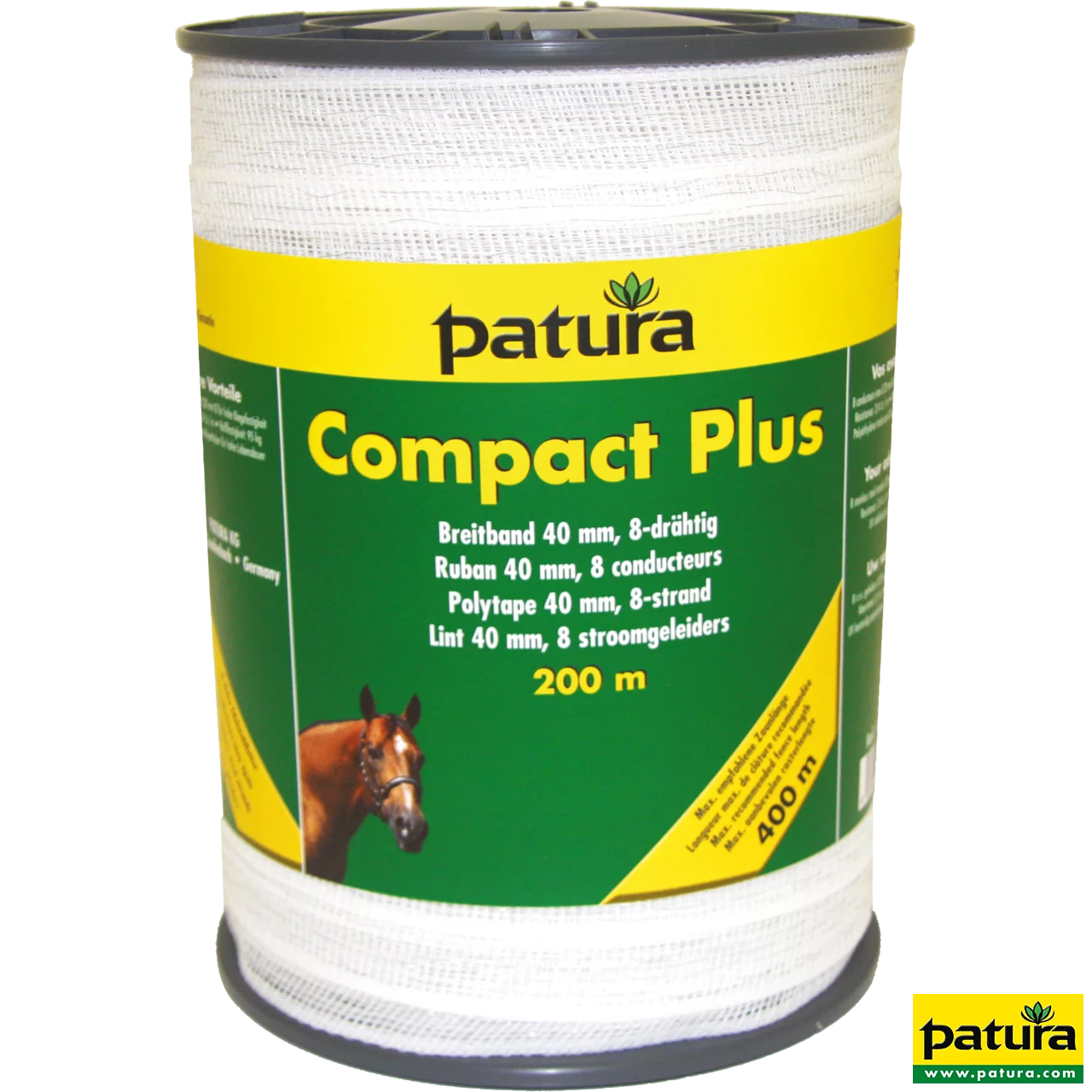 Compact Plus Breitband 40mm, 200 m Rolle 8 Niro 0,20 mm, weiss