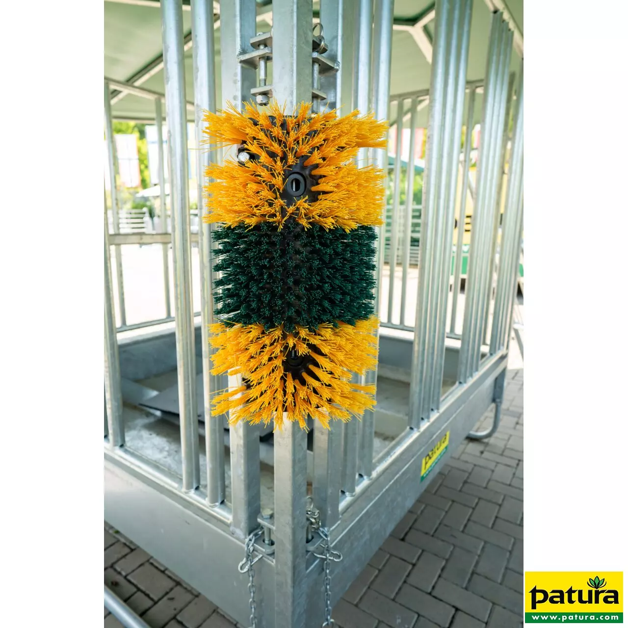 Komplett-Set für Eckmontage 1x Kratzbürste Multifix an Profi-Raufe Rohr 50 x 50 mm