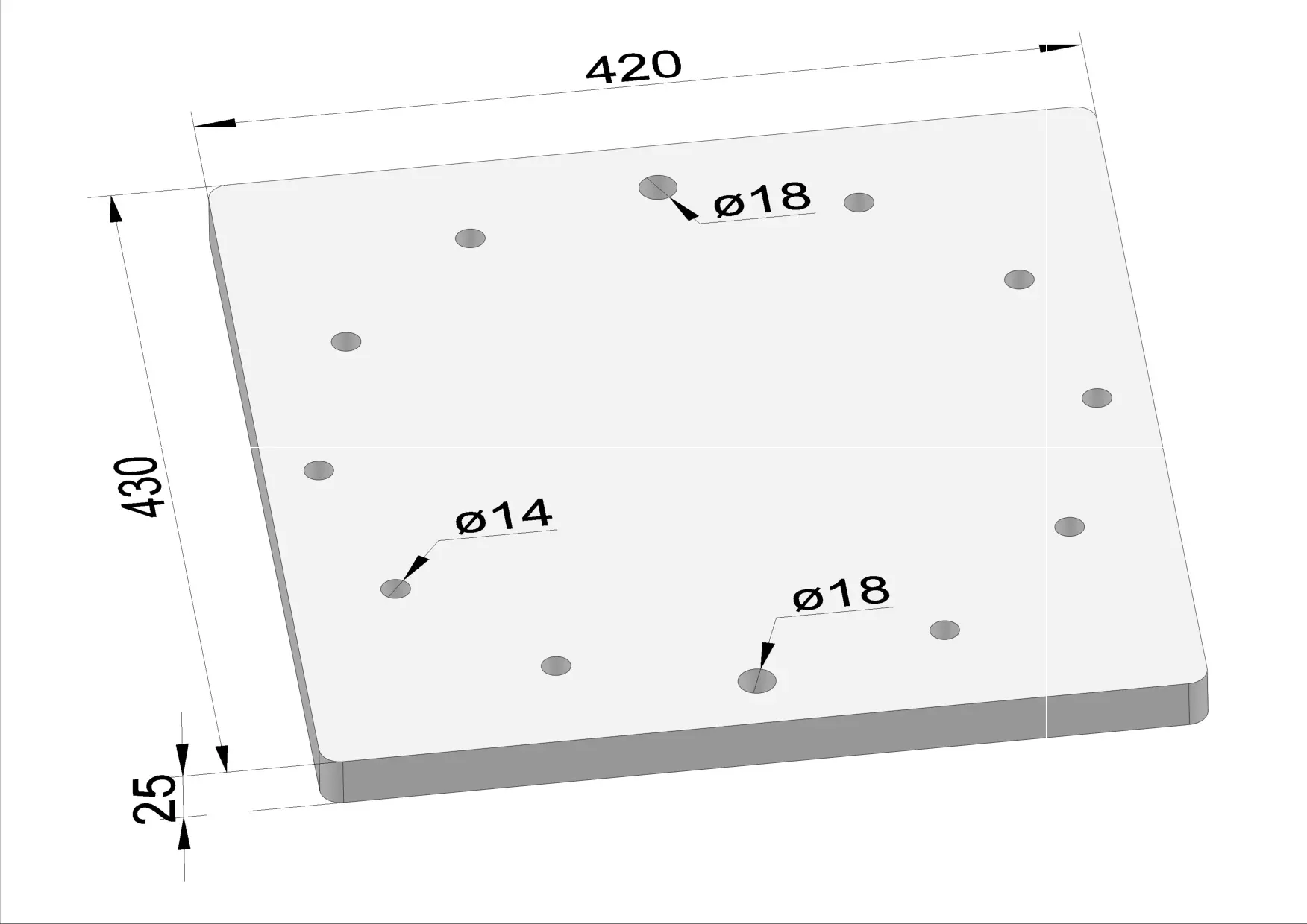 Häner Grundplatte 368-12 - mit Gewinde