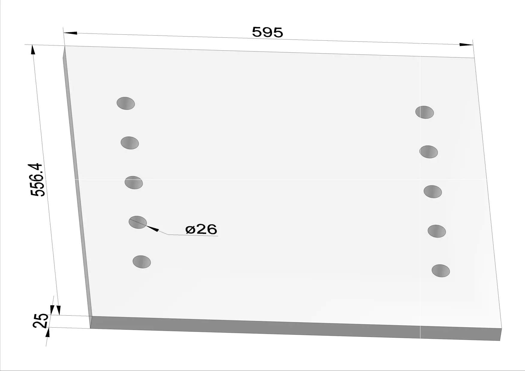 Aufnahmeplatte Drehantrieb groß - groß