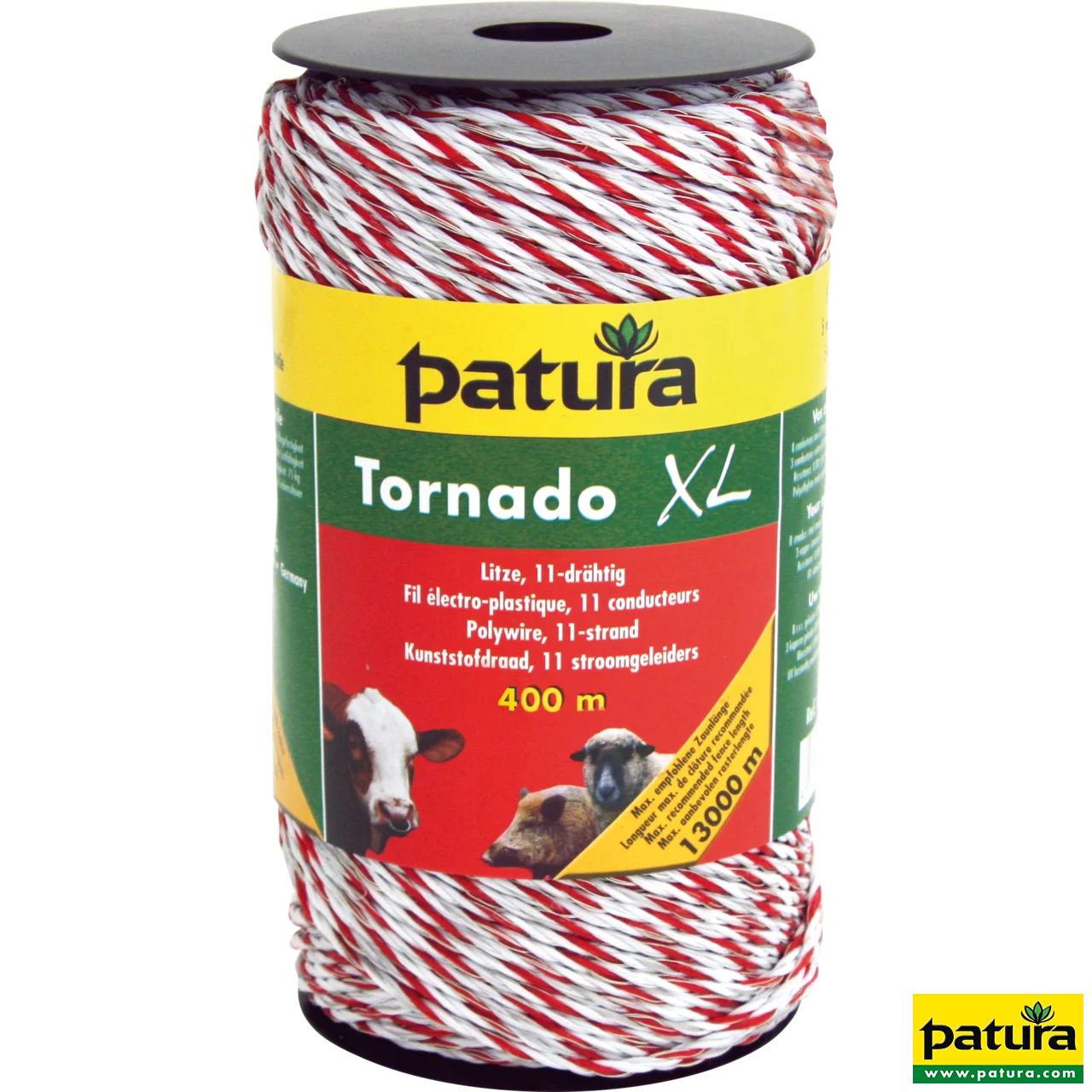Tornado XL Litze, 400 m Rolle 8 Niro 0,20 mm, 3 Cu 0,30 mm, weiss-rot