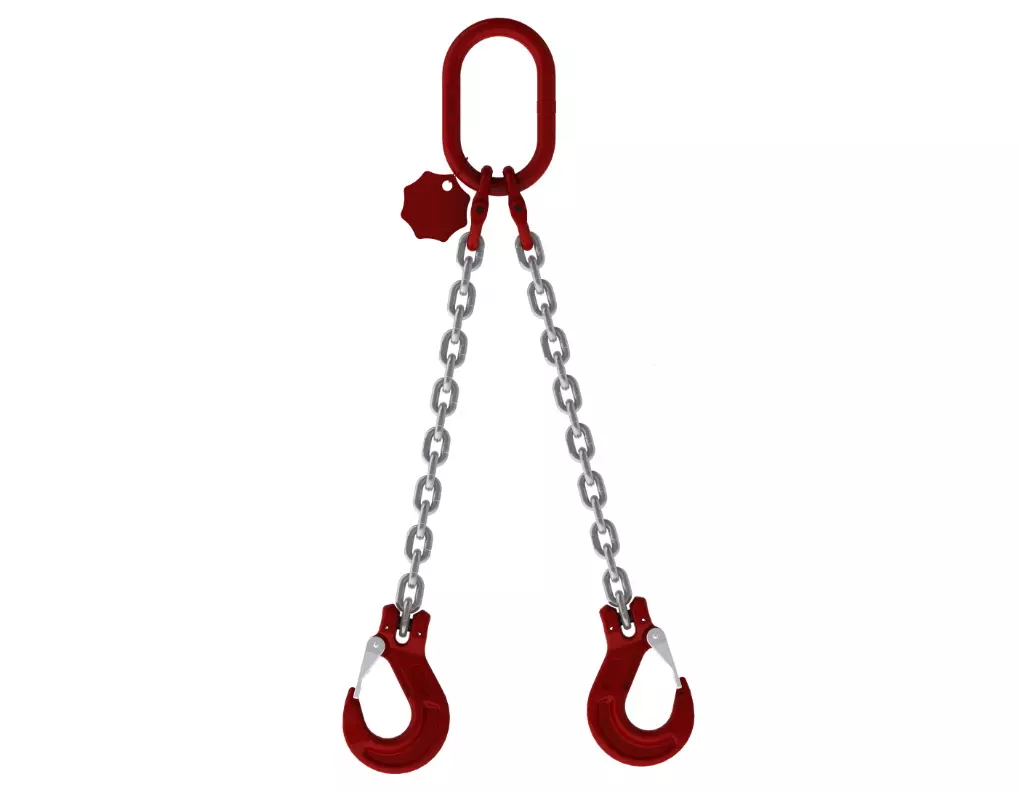 2-Strang Anschlagkette 5m GK8 10mm verzinkt verkürzbar