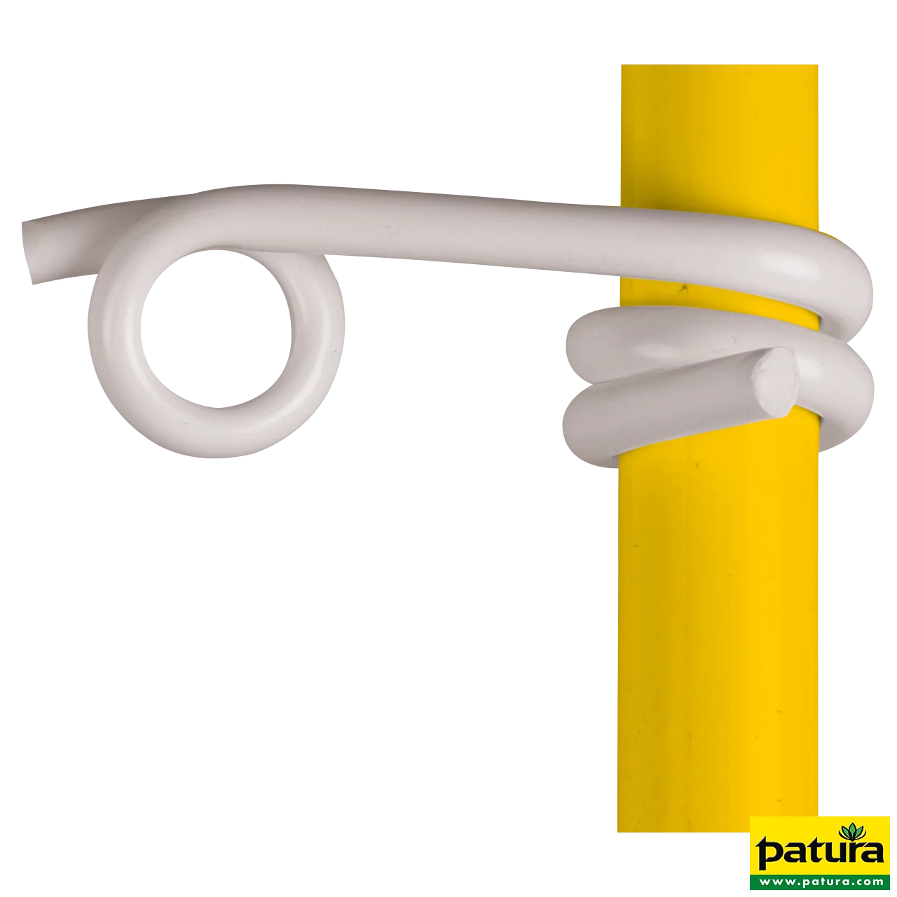 Kunststofföse weiß , für Litzen und Seile für Pfähle d= 10 mm (25 Stück / Pack)