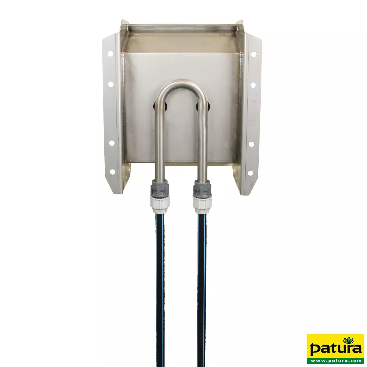 Ventil-Trogtränke Mod. 480 Edelstahl integrierter Ringleitungsanschluss 3/4" Anschluss von unten, 30 ltr./min