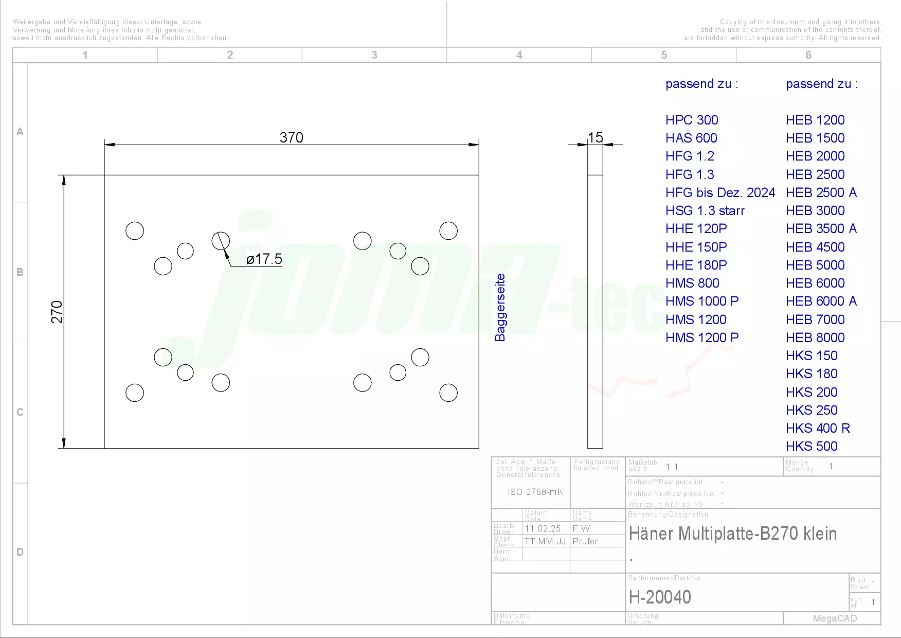 Häner Multiplatte-B270 klein