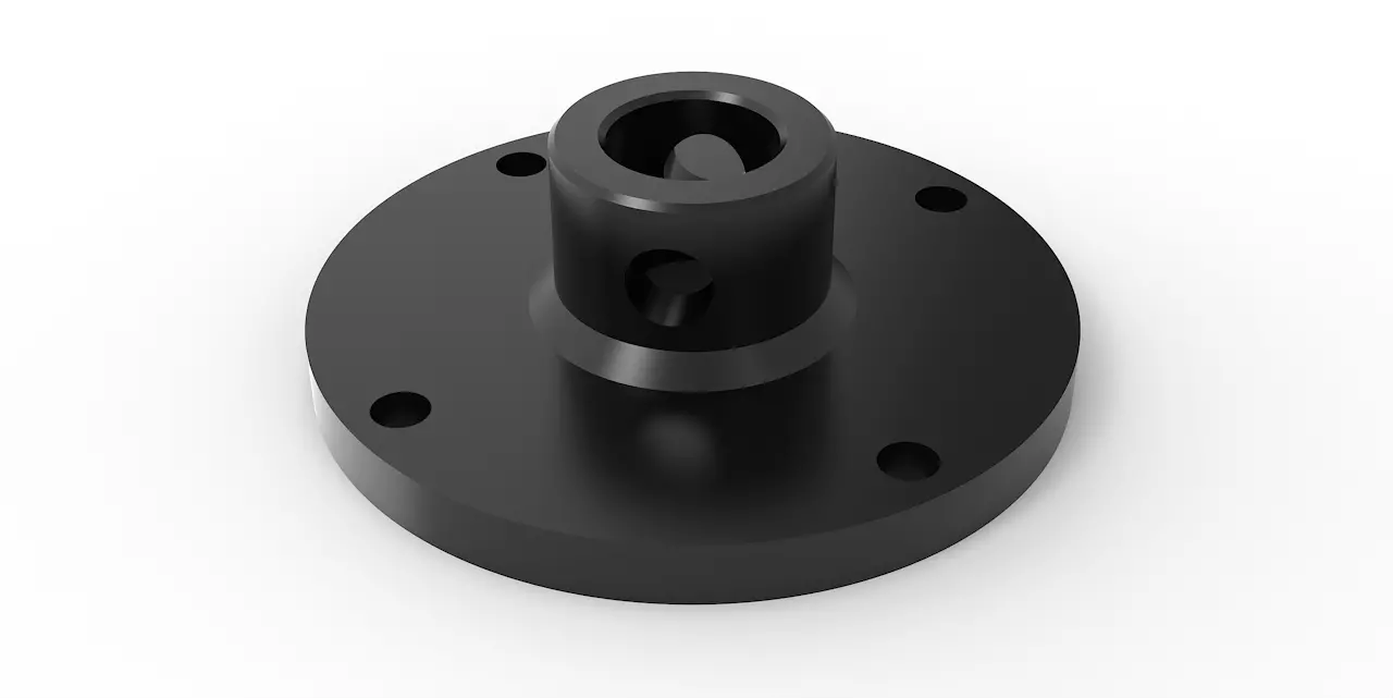 Rotatorflansch Ø 40-70mm, Rotatoraufnahme mit Grundplatte, Flanschplatte - [ Ø 50mm ohne Befestigungs-Set Rotator ] 