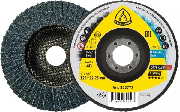 Klingspor SMT 624 Supra Schleifmopteller für Edelstahl & Stahl