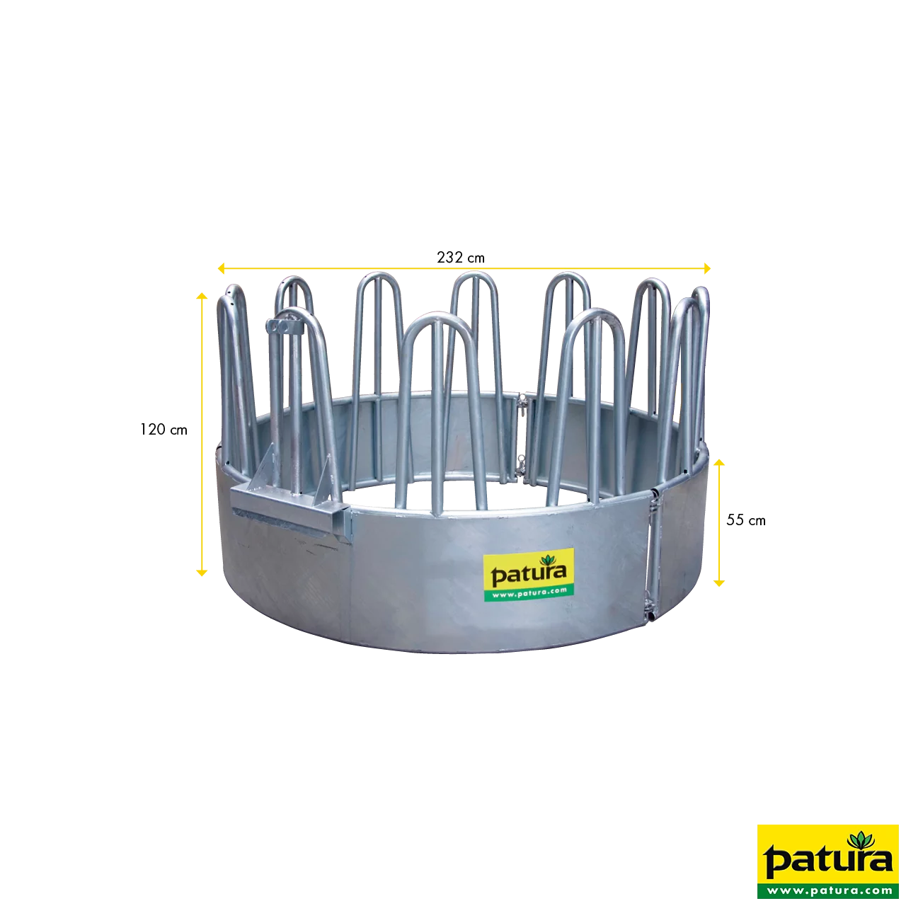 Rundraufe, 3-teilig, d= 2,10 m, 12 Fressplätze, vz