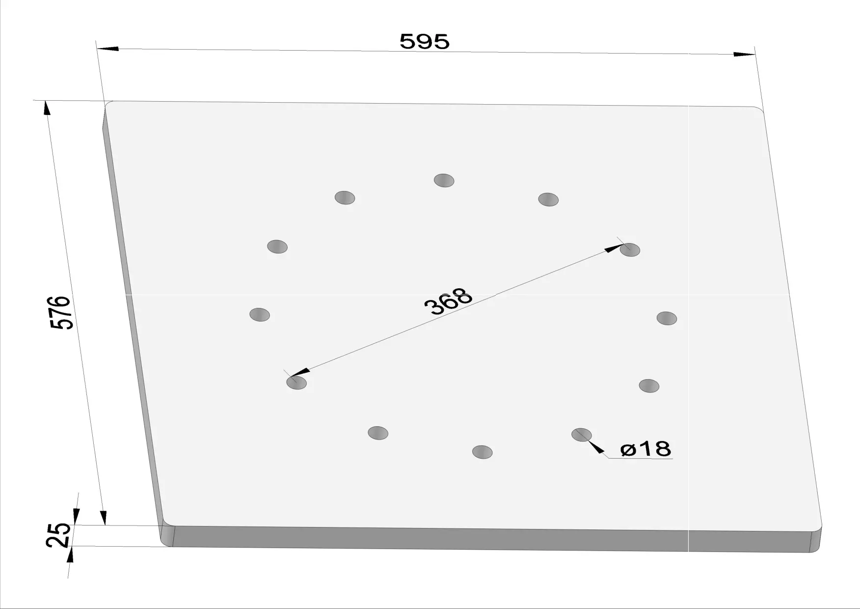 Häner Grundplatte 368-12 - groß