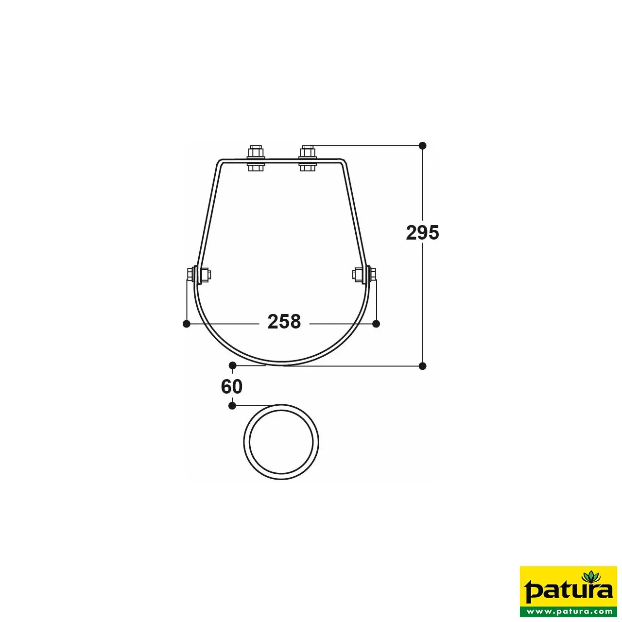 Stahlständer für Mod. 25 R Höhe 80 cm, feuerverzinkt