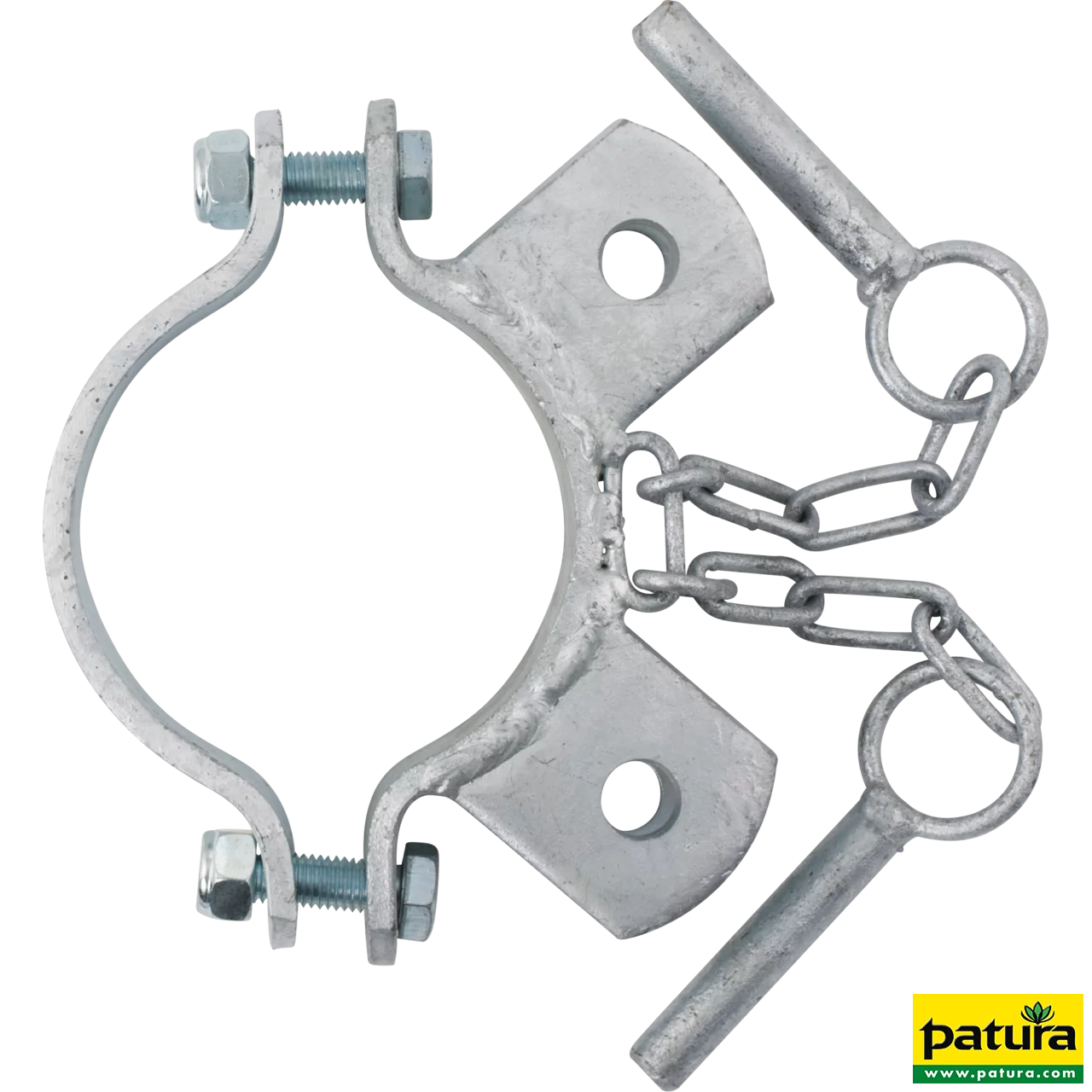 Schelle d=102 mm, 2 Halter, winklig, vz