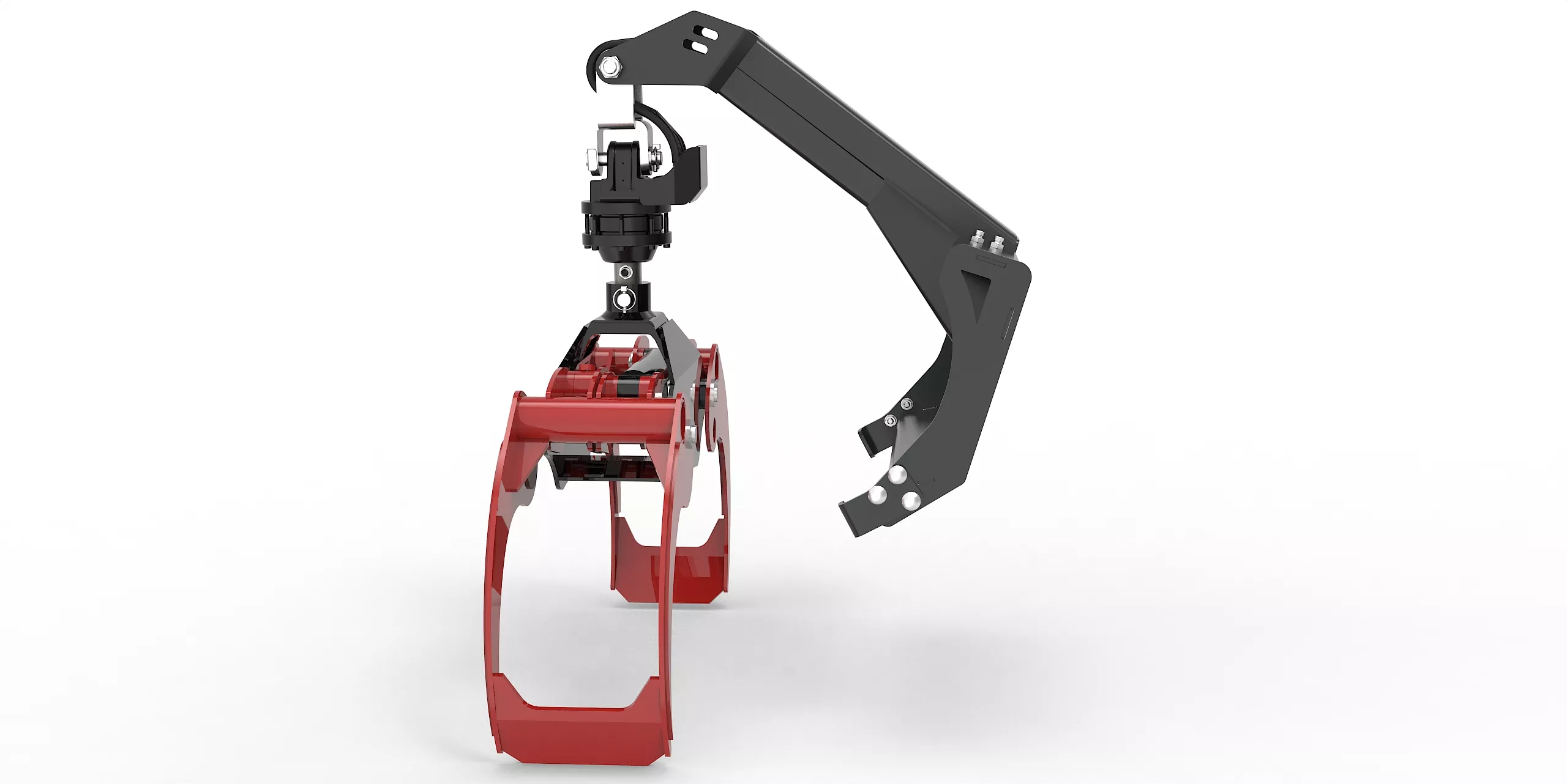 Anbaurahmen proLine XS mit Forstgreifer OG16, 3t Bolzenrotator, Umschaltventil & Weidemann hydr. Schraubadapter