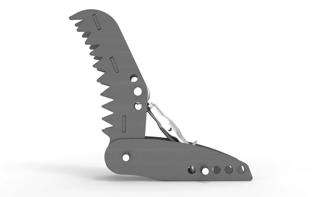 Baggerdaumen für Minibagger von 3-5t, Niederhalter mechanisch, mit Oberlenker