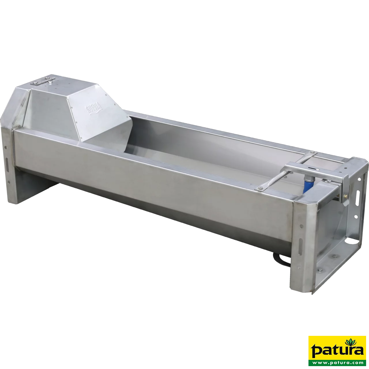 Schnellablauf-Trog 2,85 m (200 l) Modell 6728 für Wandmontage, Edelstahl mit Stopfenhalter