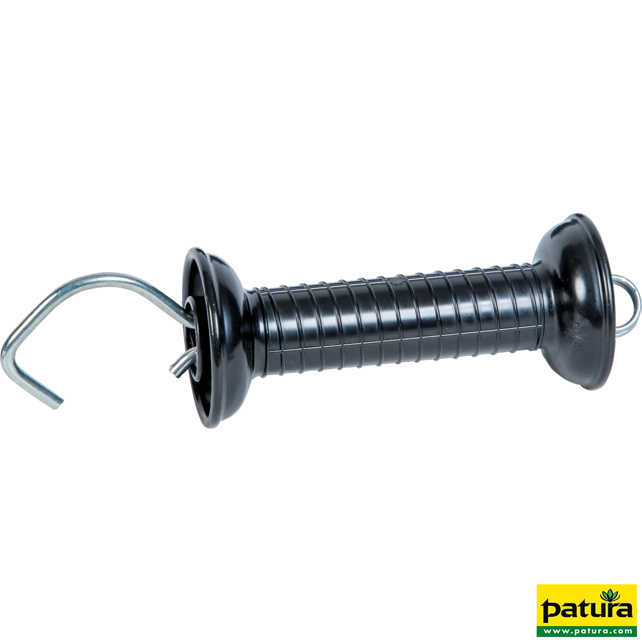 Torgriff, schwarz, mit Haken und Feder