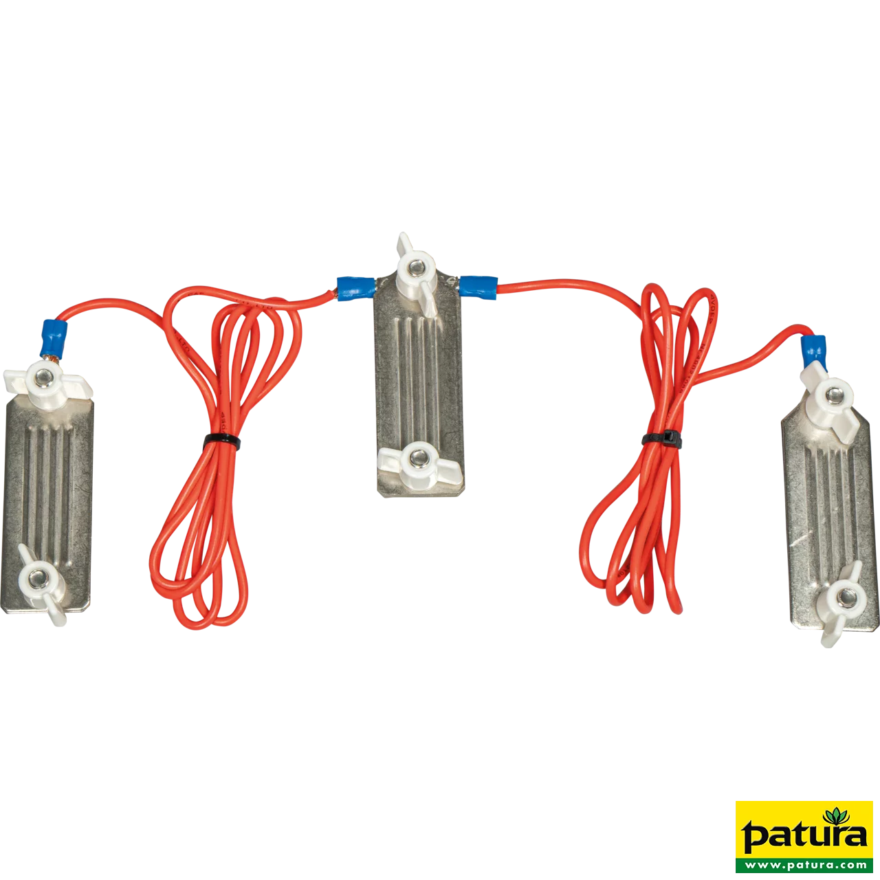 Zaunverbindungskabel B-Band, mit 3 Paar Edelstahl-Klemmplatten (1 Stück/Pack)