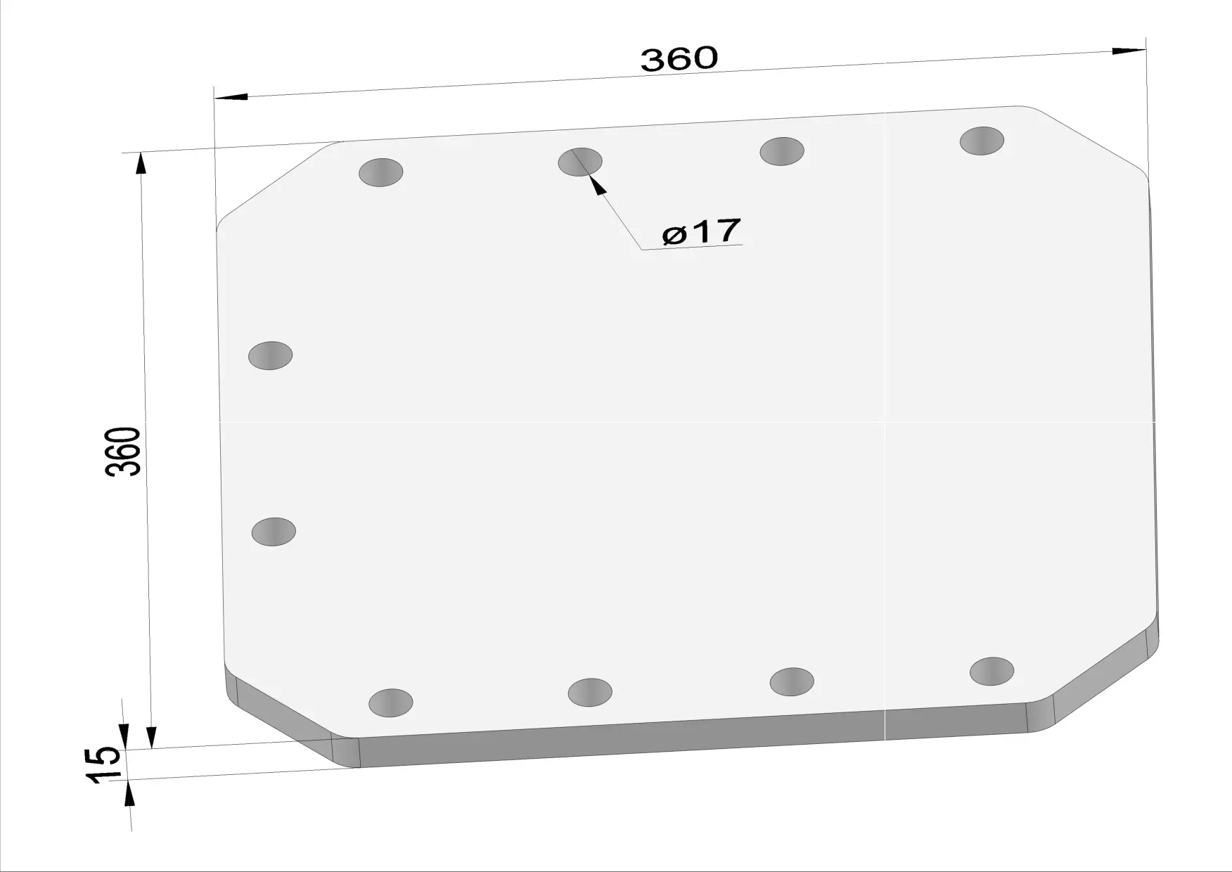 Häner Grundplatte Drehantrieb 77-78-77 groß