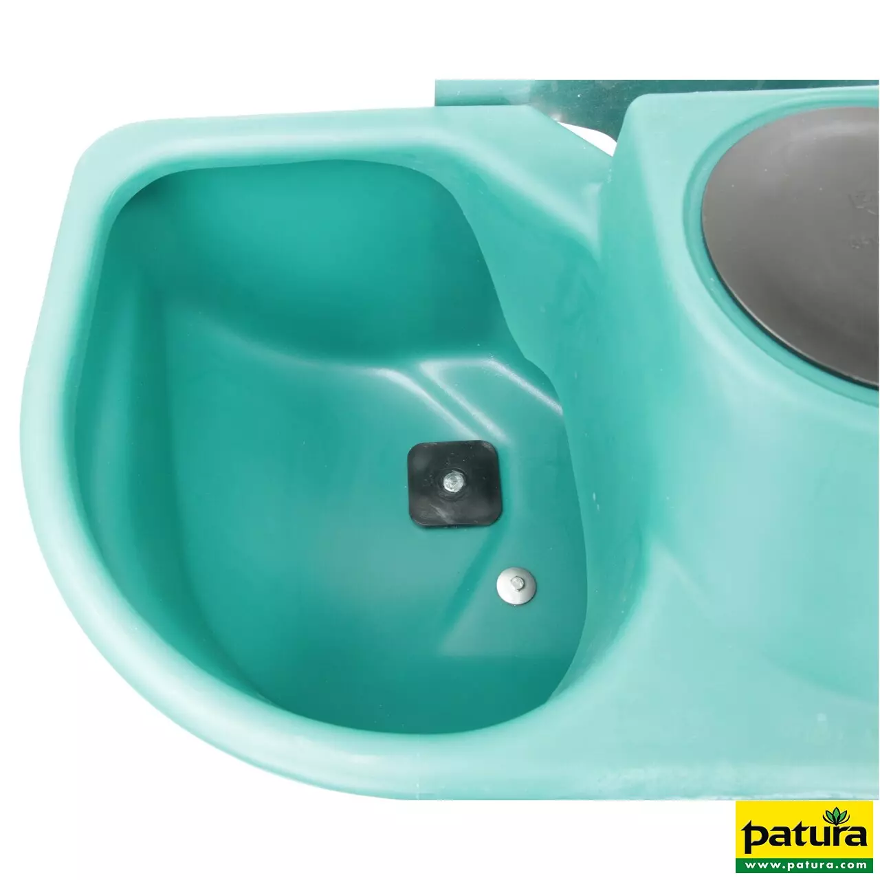 Anbau-Doppeltränke für Weidefäß er Modell FT55, Inhalt 55 Liter mit Anbauflansch und Dichtung