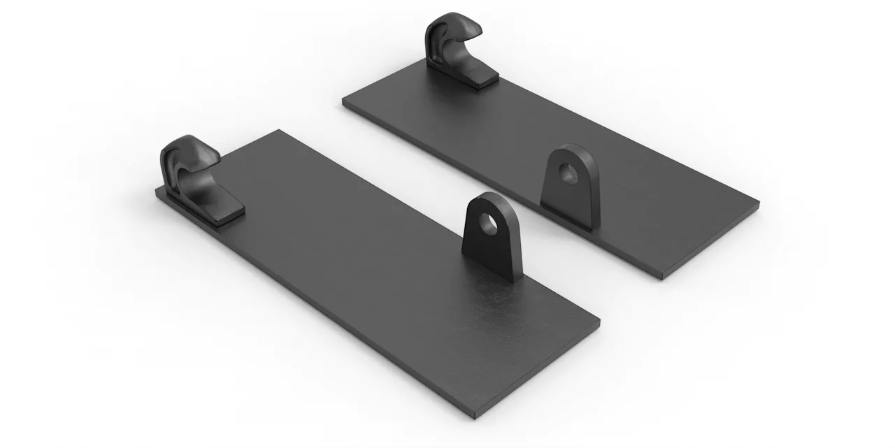 Euro Koppelplatten gerade 1 Paar (2 Stück)