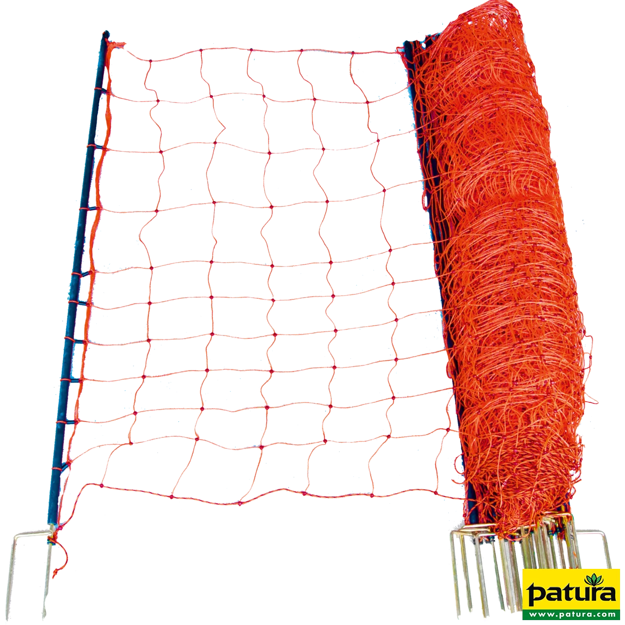 Elektrozaunnetz 145 cm hoch, mit Doppelspitze, 50 m