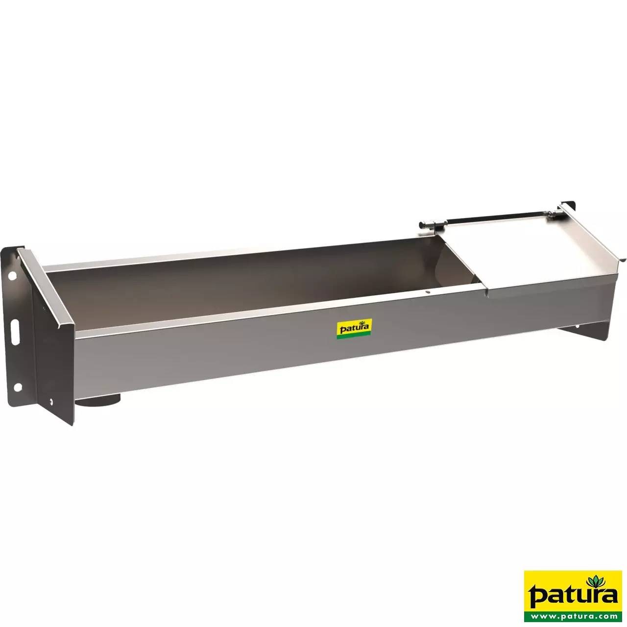 Tränketrog Mod. 6175 aus Edelstahl für Schafe und Ziegen, Länge 2,10 m Inhalt 29,5 l, Zulauf 40 l / min