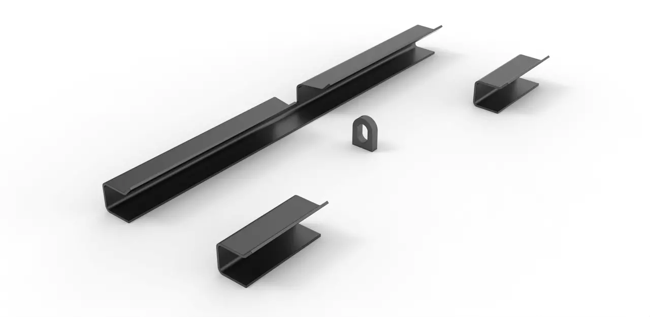 Koppelrahmen für Schäffer Hoflader (60mm Schiene) als Bausatz