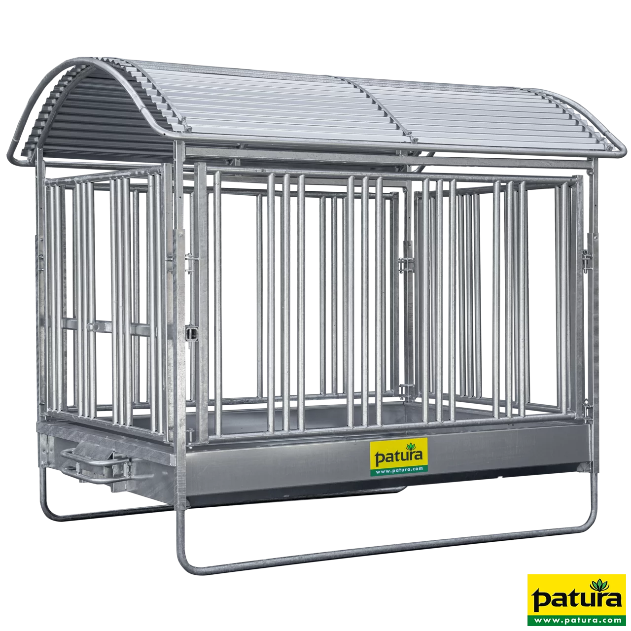 Groß ballenraufe mit Sicherheits-Pferdefressgittern und Dach 2,85 x 2,05 m