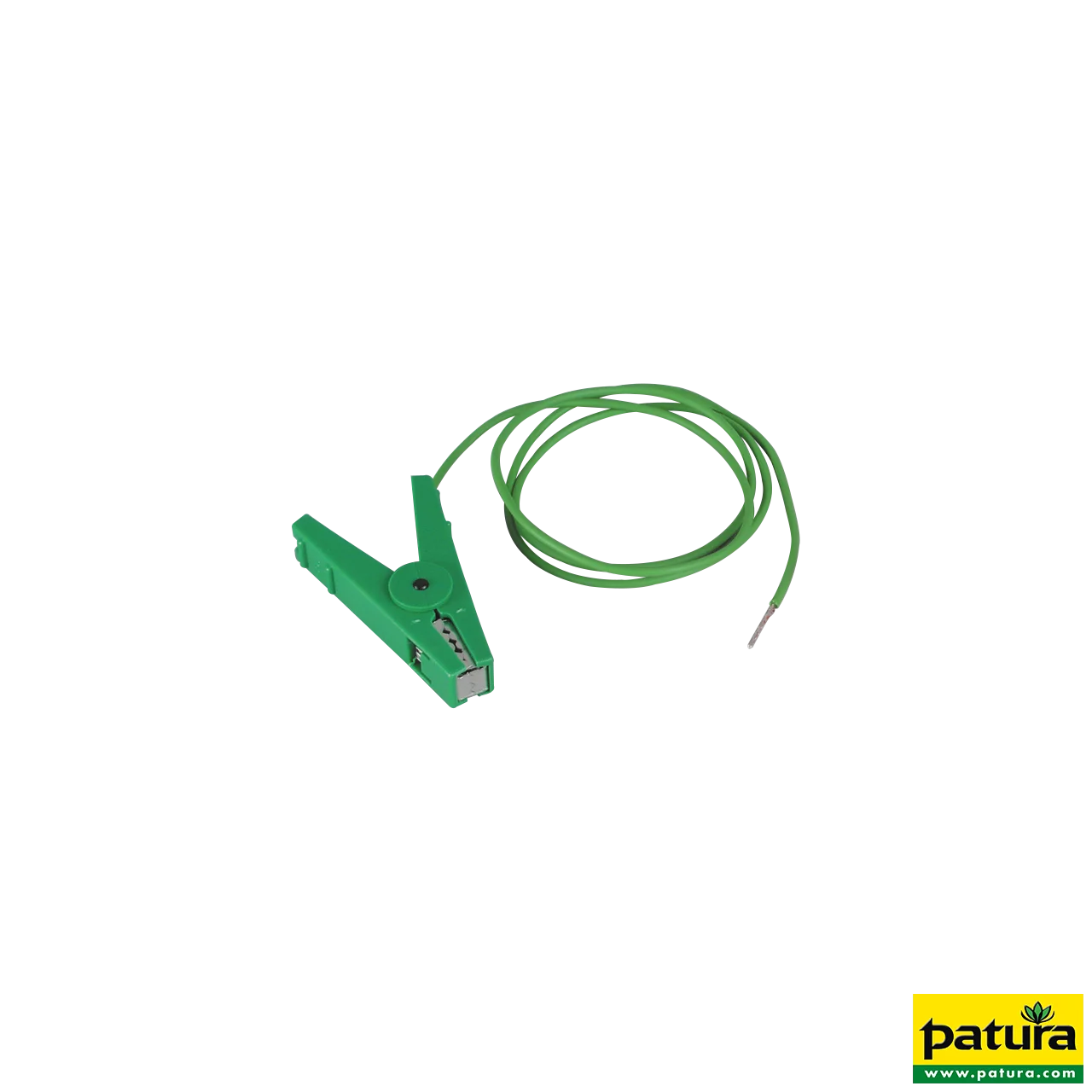 Erdanschluß kabel, grün, Edelstahl-Klemme und 3 mm Stift (1 Stück / Pack)