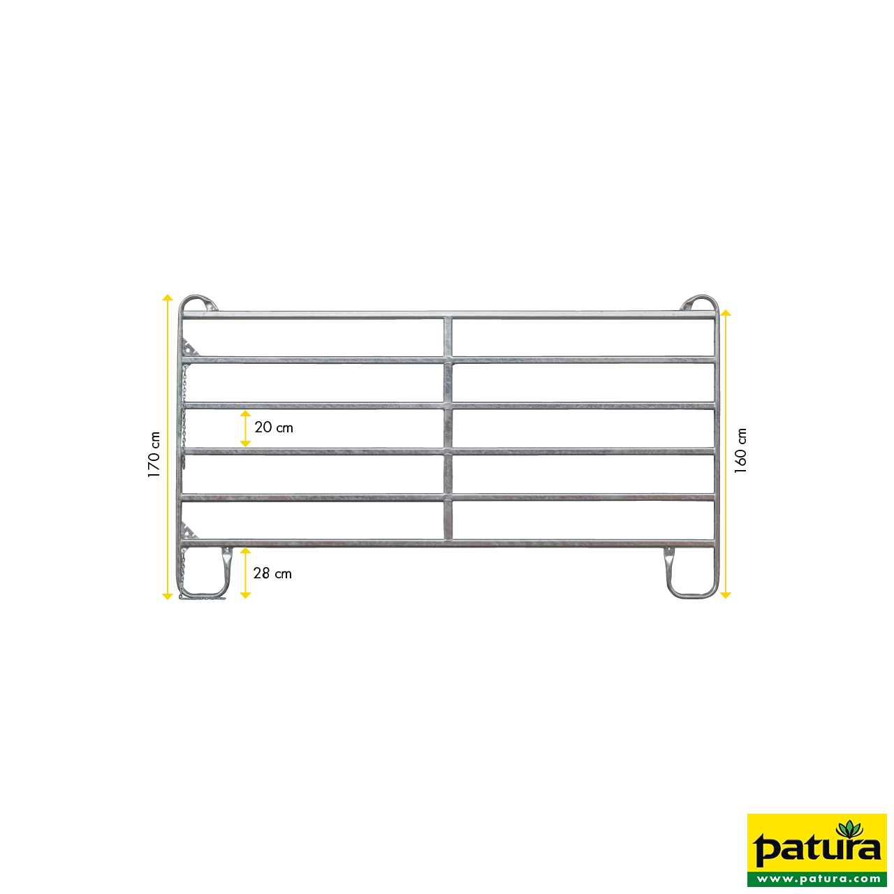 Panel Compact 3,60 m Breite 3,60 m, Höhe 1,70 m, vz (2 Mittelstreben)
